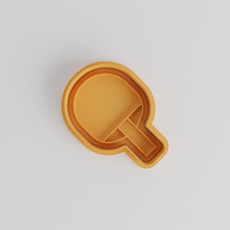 Table Tennis Cookie Shape Cutter and Stamp Set, Perfect for Fondant, 3 Sizes, 6 Pieces