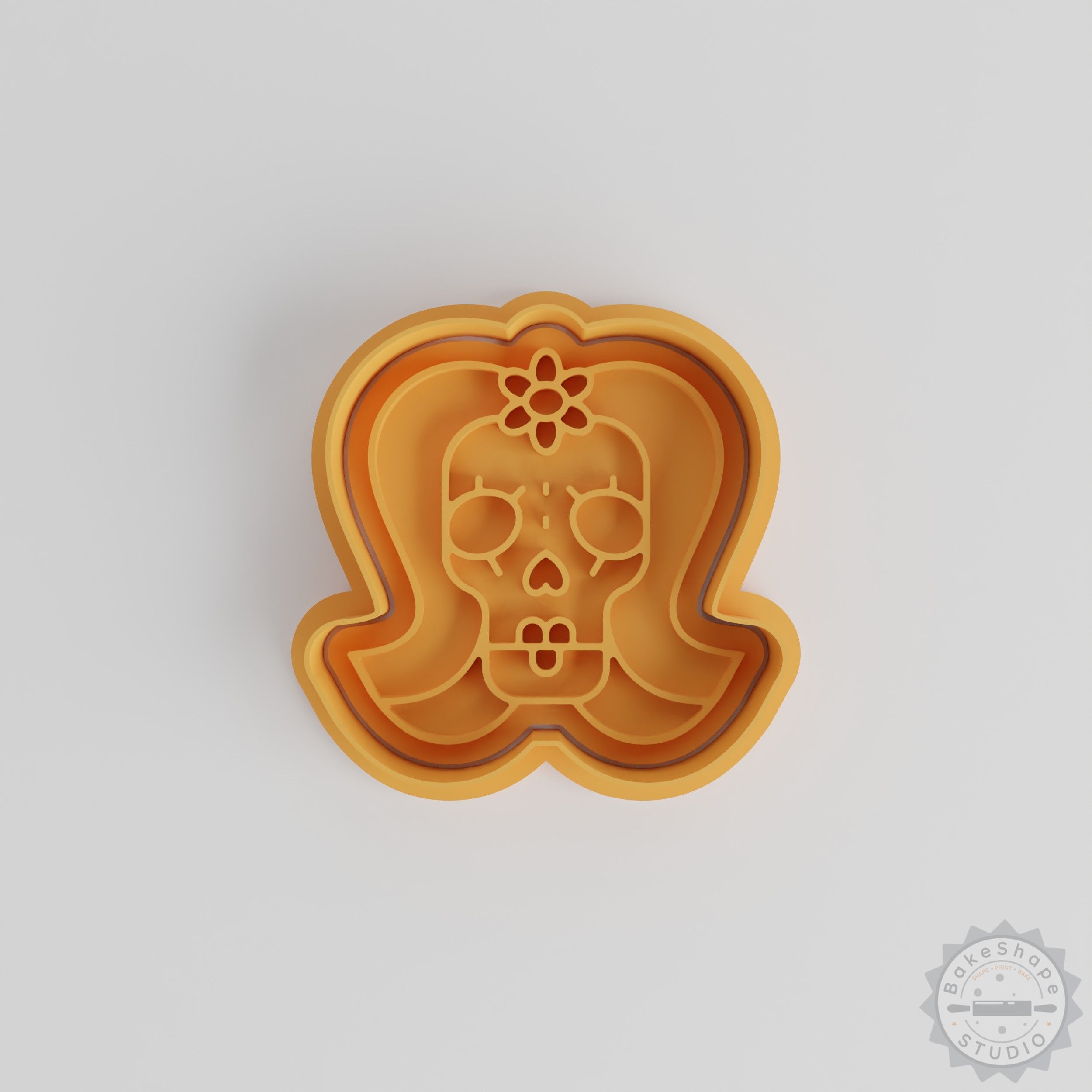 Skull Shape Cutter and Stamp Set, 6 Pieces for Cookies, Fondant - Small, Medium, Large Sizes