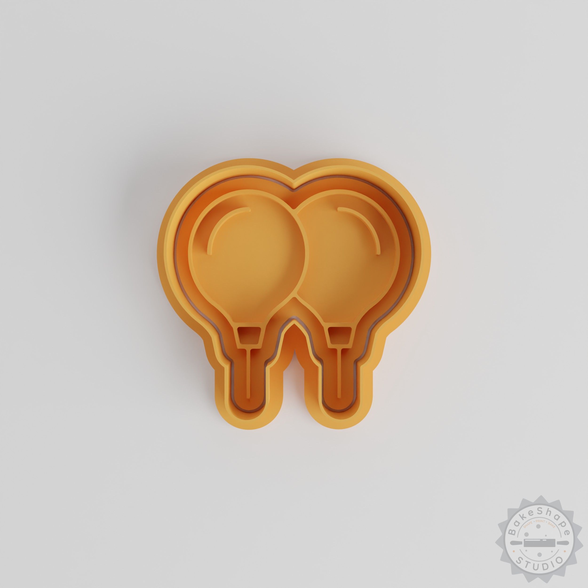 Balloons Shape Cutter & Stamp Set, 6-Piece Cookie Fondant Tools, Perfect for Party Decorations