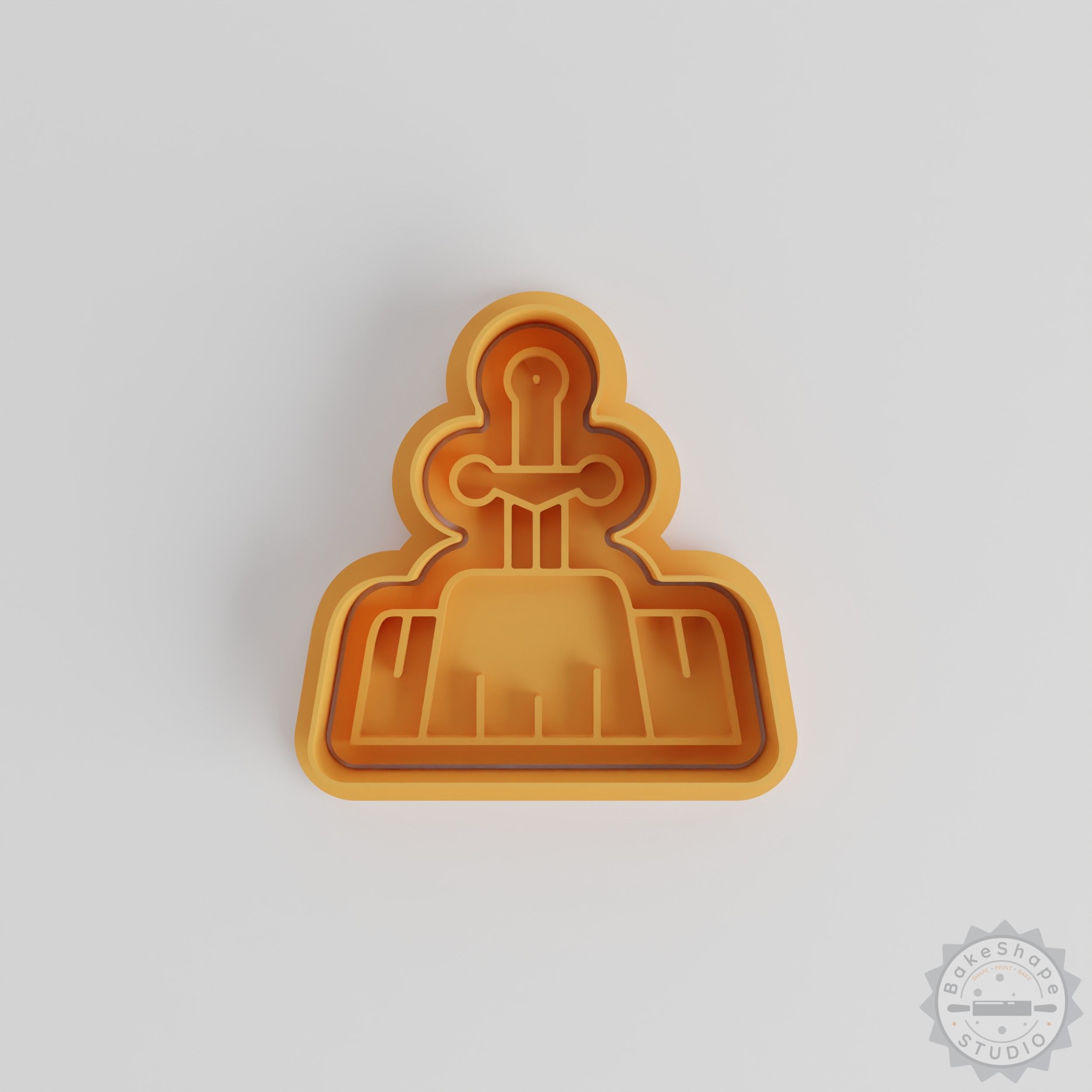 Sword Shape Cutter and Stamp for Cookies, Fondant, 3 Sizes - Fantasy Magic Blade Design Set