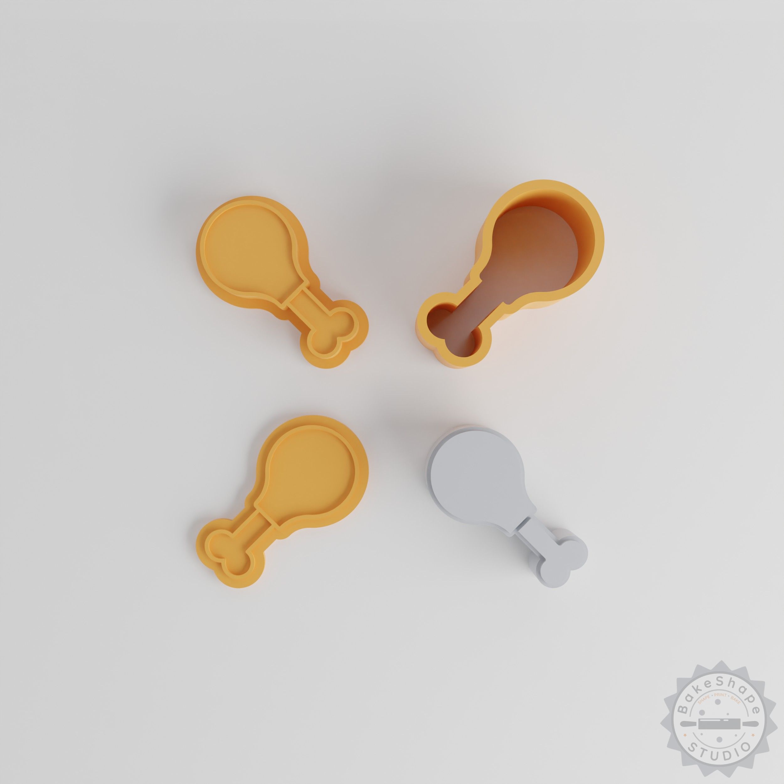 Chicken Wing Bath Bomb Mold Set, 12 Pieces, XS to L, Ideal for Thanksgiving Celebrations