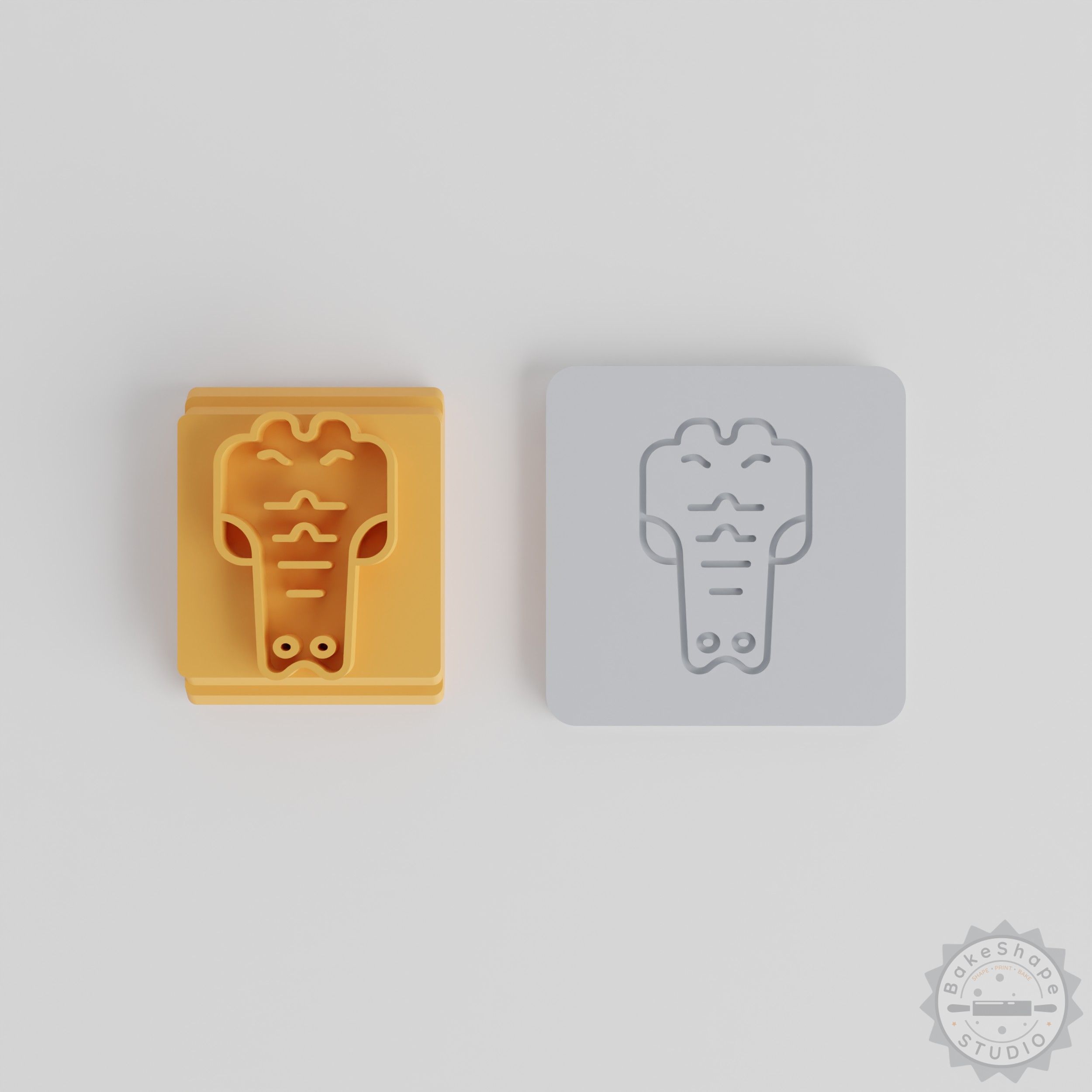 Crocodile Stamp Tile Set, 5 Sizes, Perfect for Clay, Cookies, Fondant, Reptile Motif