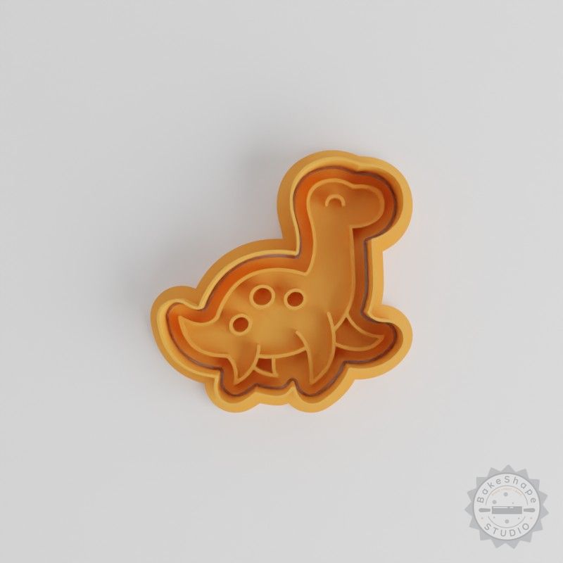 Dinosaur Cookie Cutter Set, Stamp Plesiosaur Shape, Perfect for Fondant, 3 Sizes S/M/L