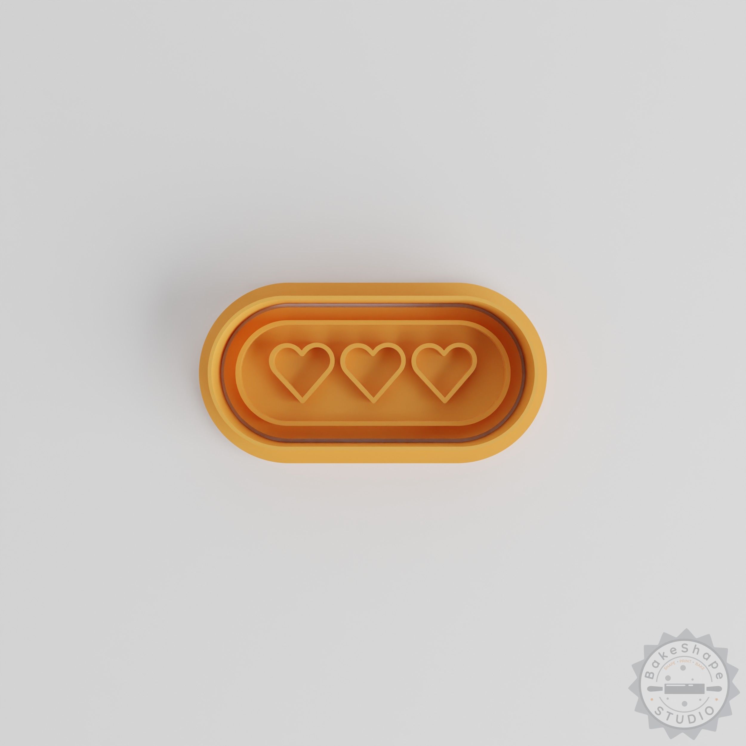 Health Bar Shape Cutter and Stamp Set, Perfect for Cookies and Fondant, 3 Sizes, 6 Pieces