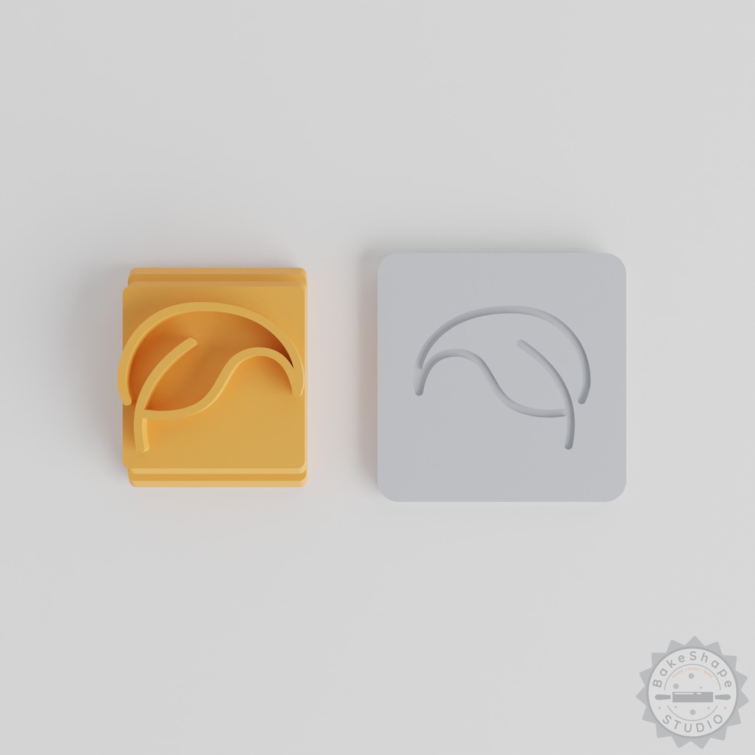 Leaf Stamp Tile Set, 5 Sizes for Clay, Cookies, Fondant, Nature Motif Design