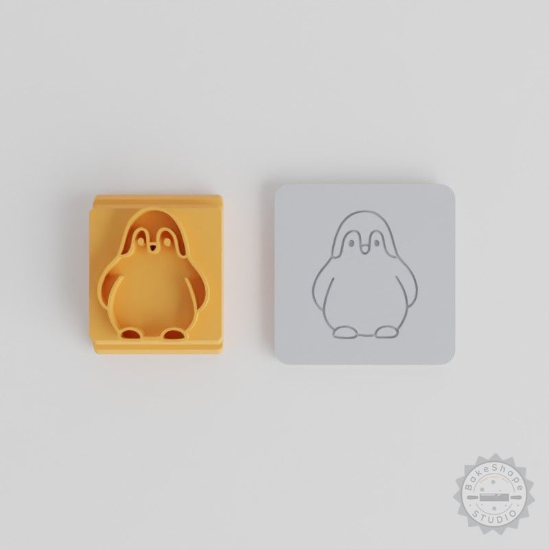 Penguin Stamp Tile Set, 5 Sizes 20-40mm, Perfect for Clay, Cookies, Fondant, Animal Wildlife Design