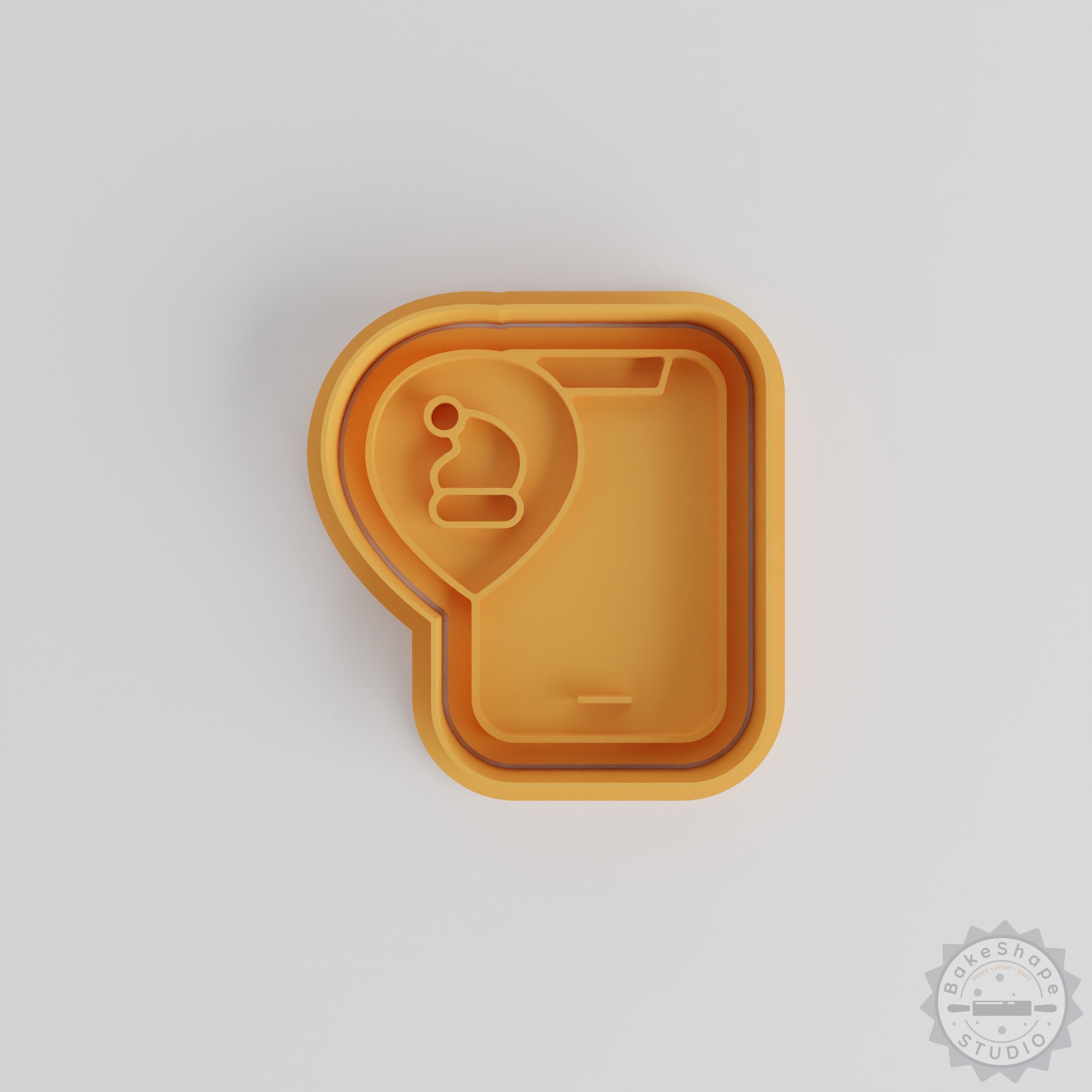 Location Shape Cutter and Stamp Set, 3 Sizes for Cookies and Fondant, 6 Pieces