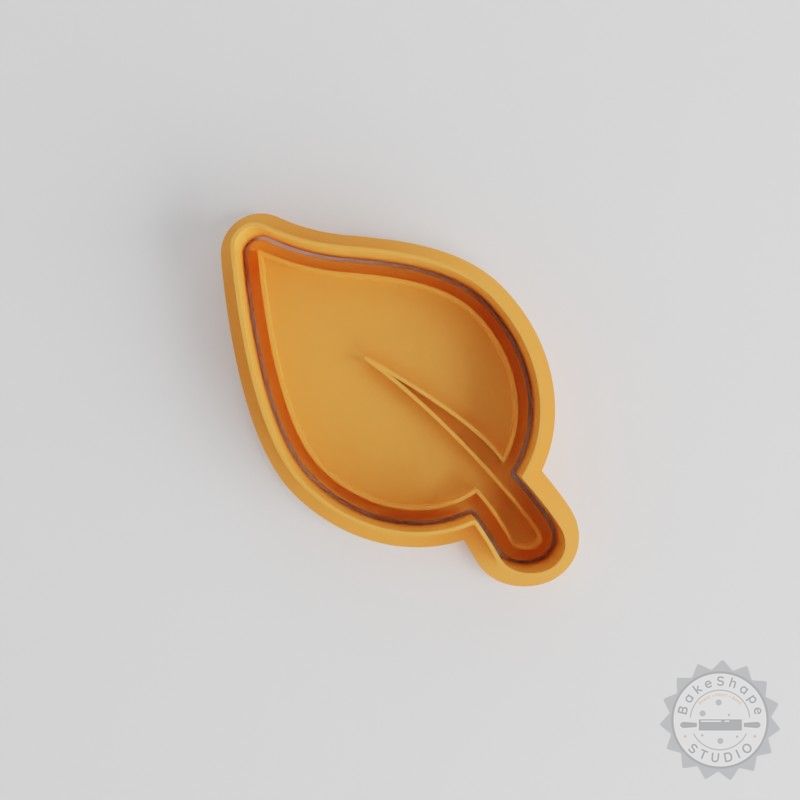 Leaf Cookie Fondant Cutter Stamp Set, 6 Pieces, Nature, Garden, Fall Shapes