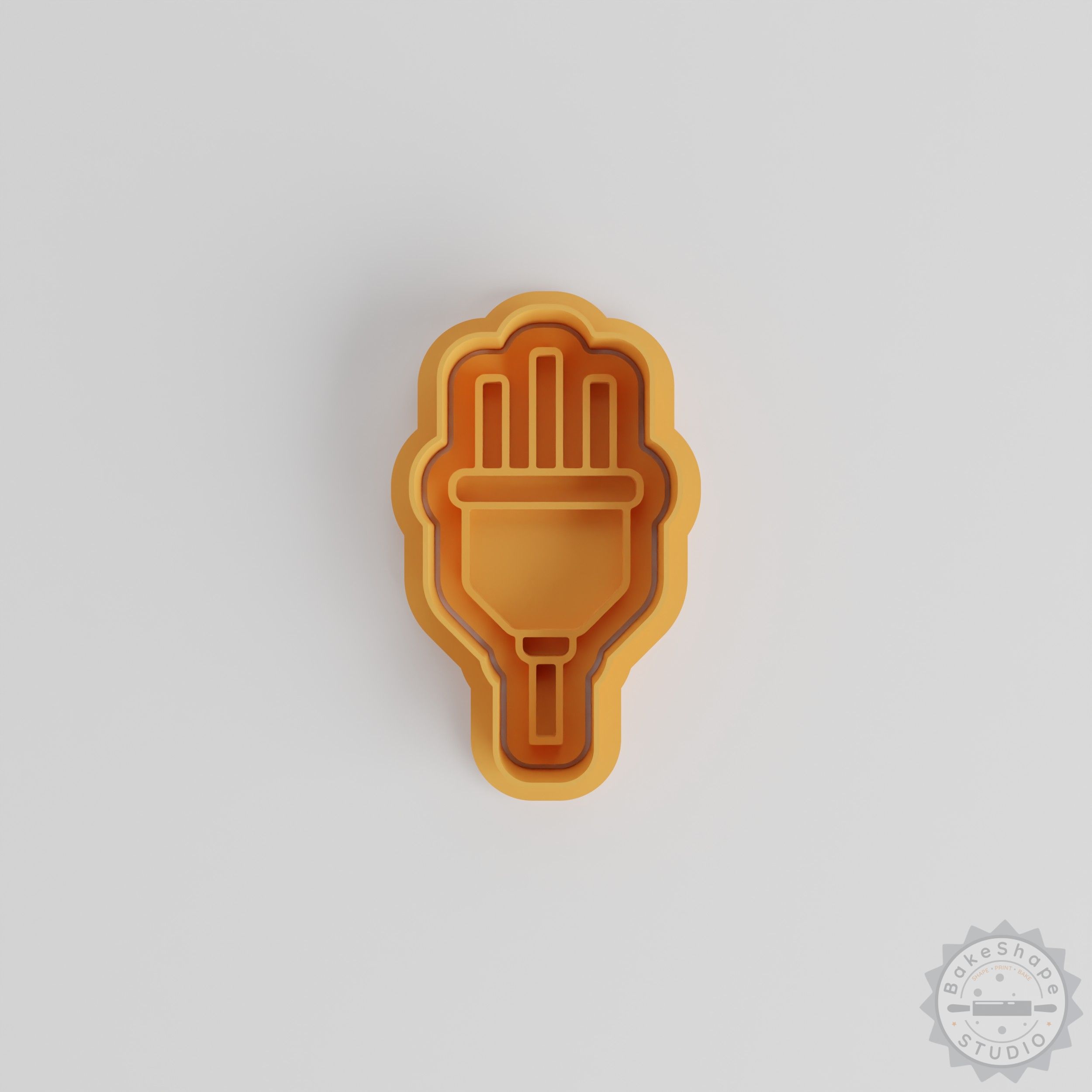 Electric 3 Prong Plug Set, Includes Shape Cutter & Stamp for Cookies and Fondant, Set of 6 in S/M/L Sizes