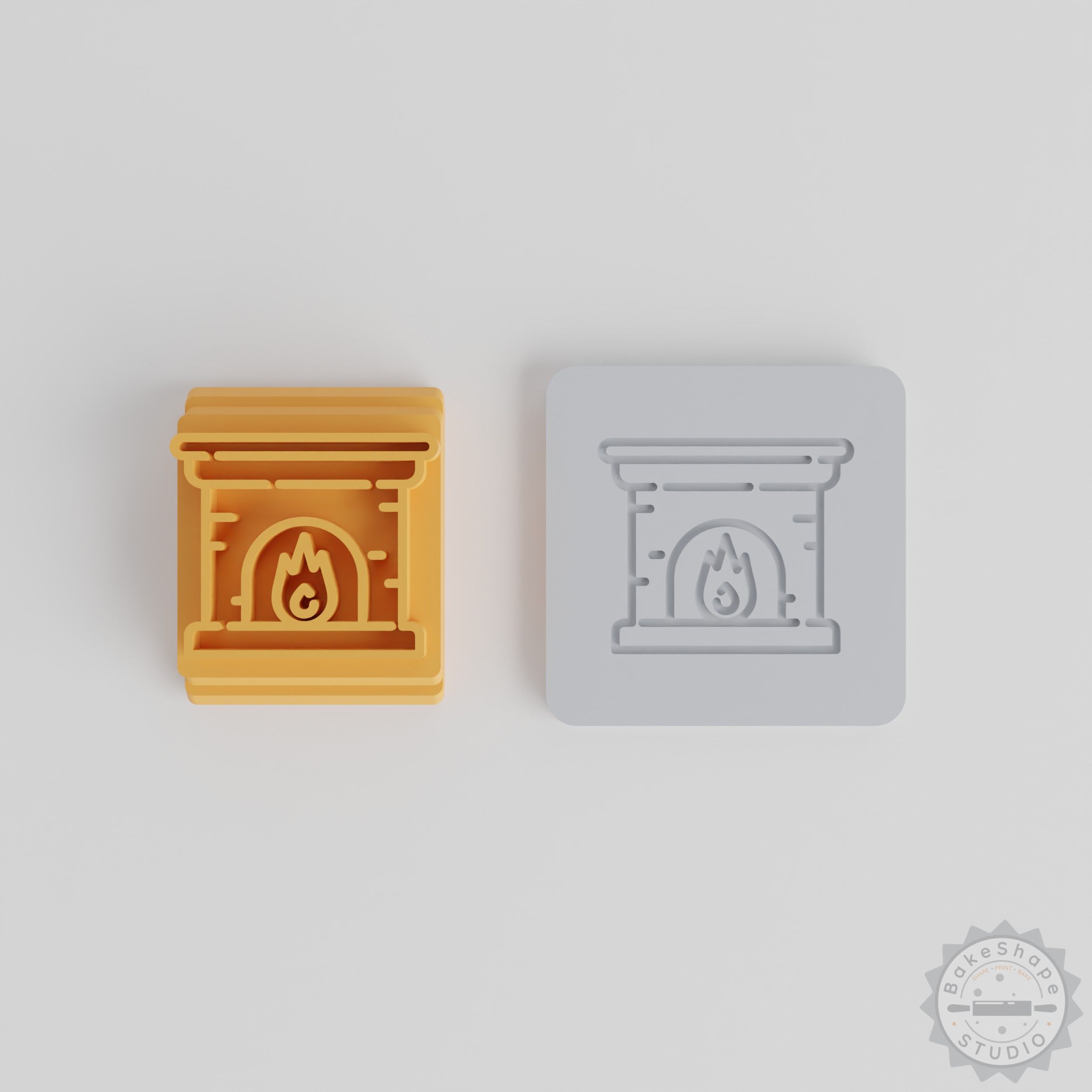 Festive Fire Stamp Tile Set, 5 Sizes for Clay, Cookie, Fondant Motifs
