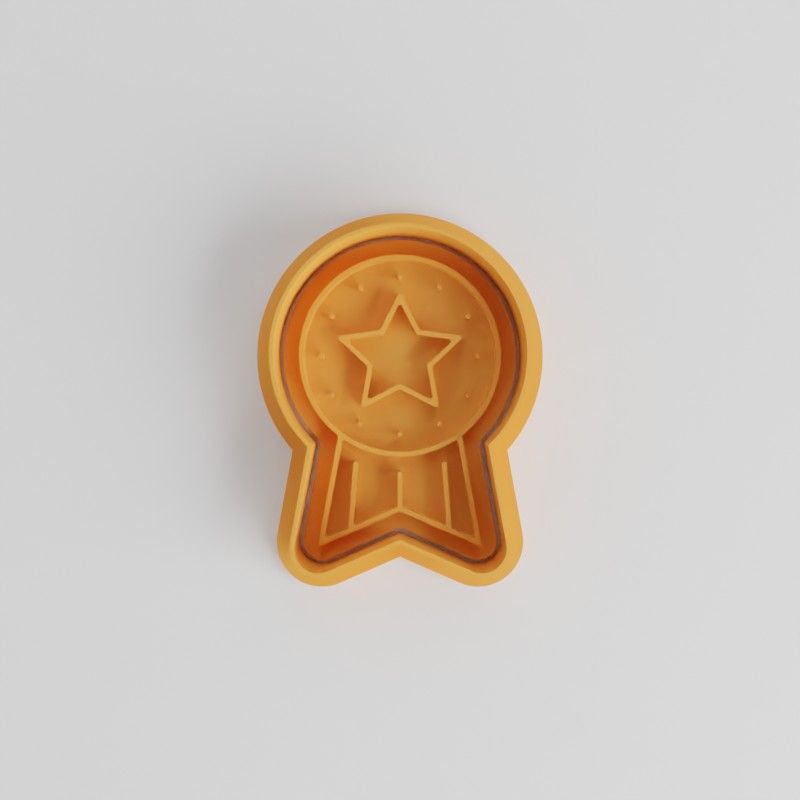 Reward Shape Cutter and Stamp Set, Perfect for Cookies and Fondant, 6 Piece Collection with S/M/L Sizes