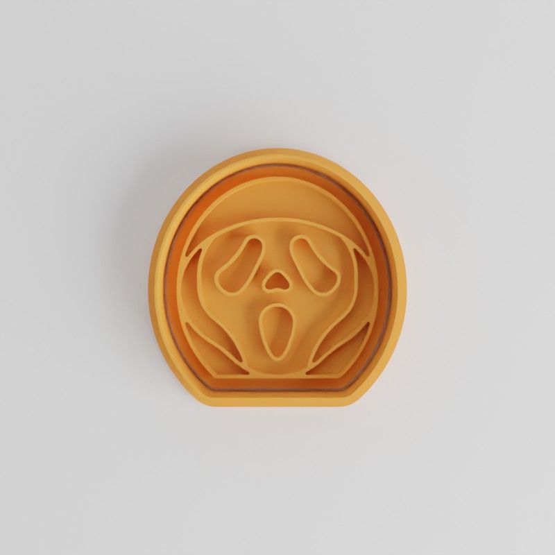 Scream Cookie Cutter Set, Ghost Face Fondant Stamps, Halloween Shape Cutter, 6 Pieces, Sizes S/M/L