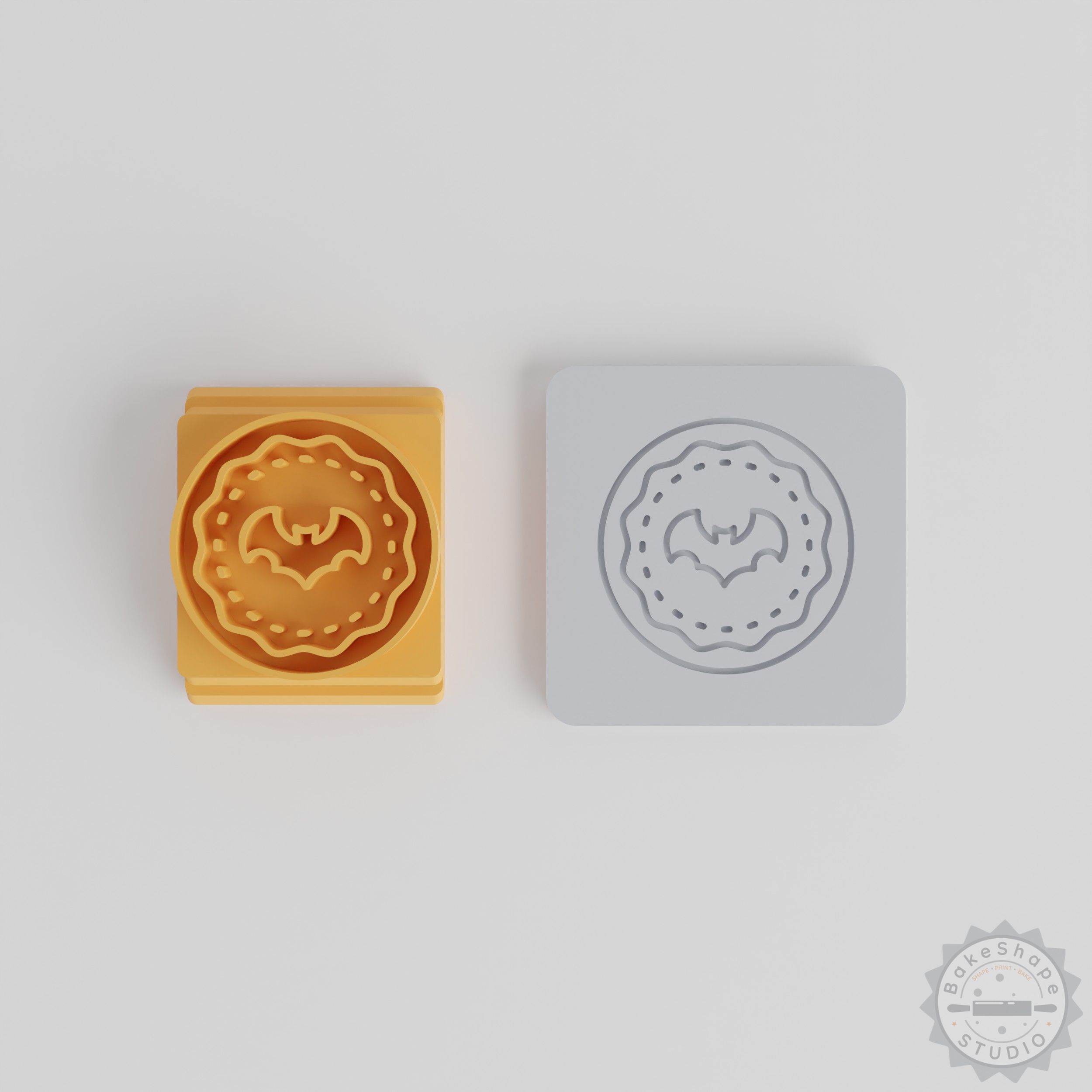 Halloween Dessert Stamp Tile Set, 5-Piece, Perfect for Clay or Cookie Craft