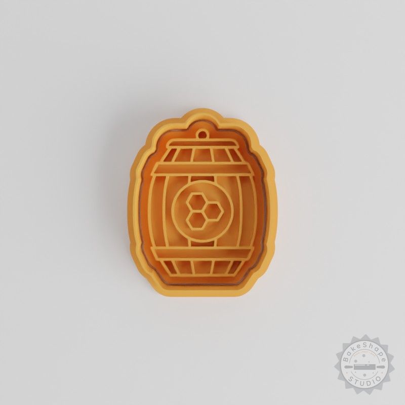 Honey Jar Shape Cutter & Stamp Set, Perfect for Cookies & Fondant - 6 Pieces, 3 Sizes
