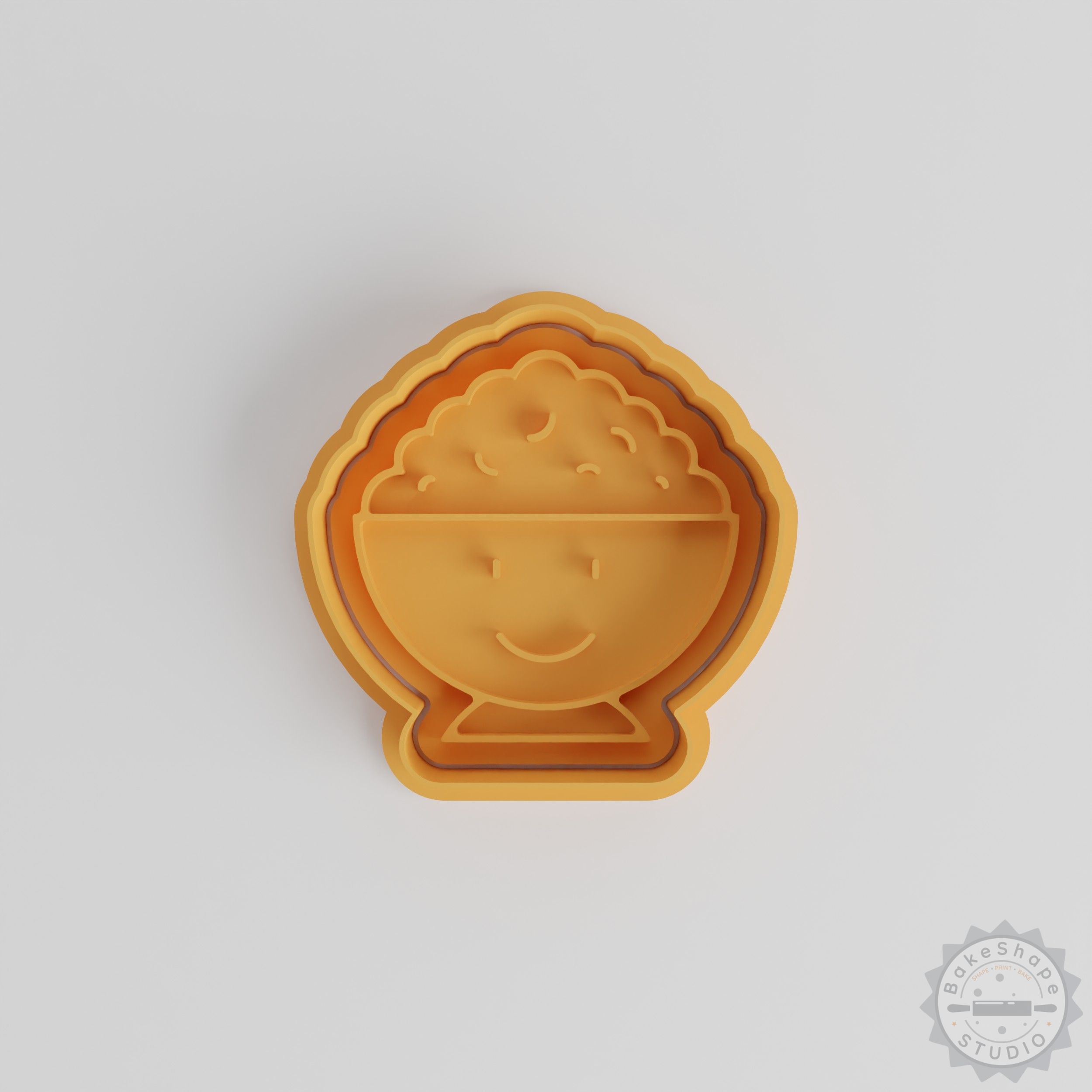 Rice Shape Cutter & Stamp Set, Versatile for Cookies, Fondant, 3 Sizes, 6 Pieces