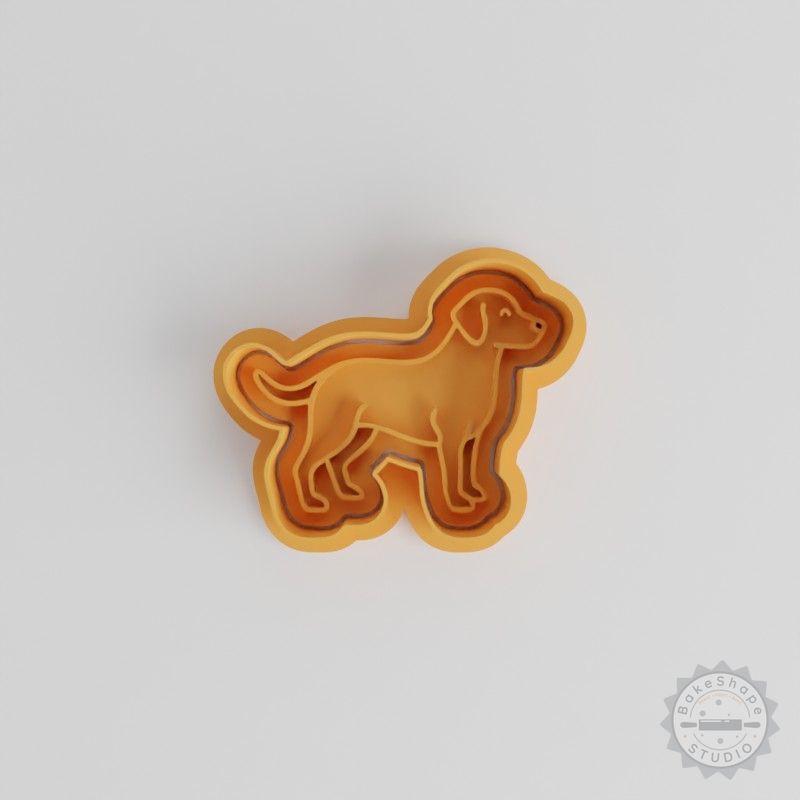 Labrador Retriever Cookie Fondant Cutter & Stamp Set, 6-Piece, S/M/L Sizes, Dog Shape Baking Tool
