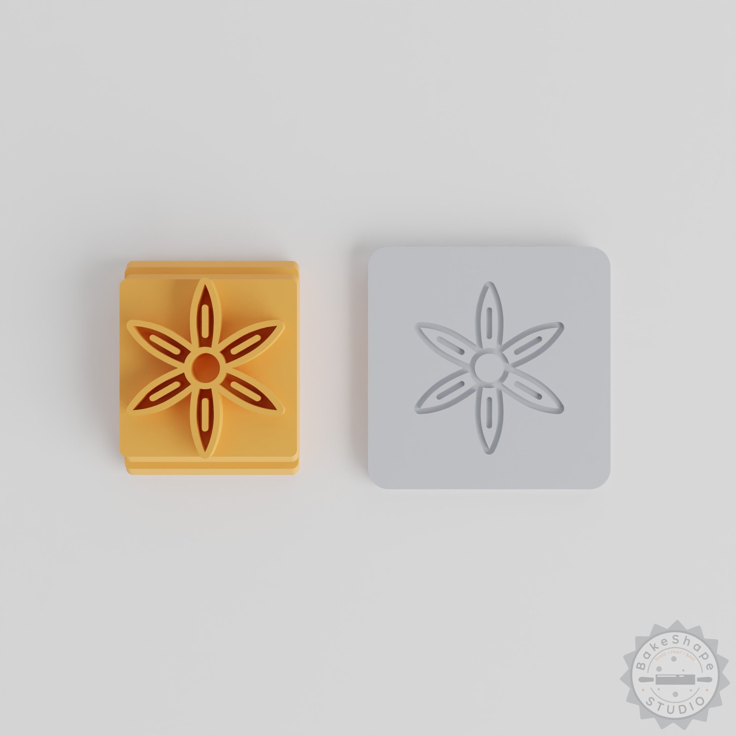 Woodland Sunflower Stamp Tile Set, 5 Sizes, Perfect for Clay, Cookies, Fondant