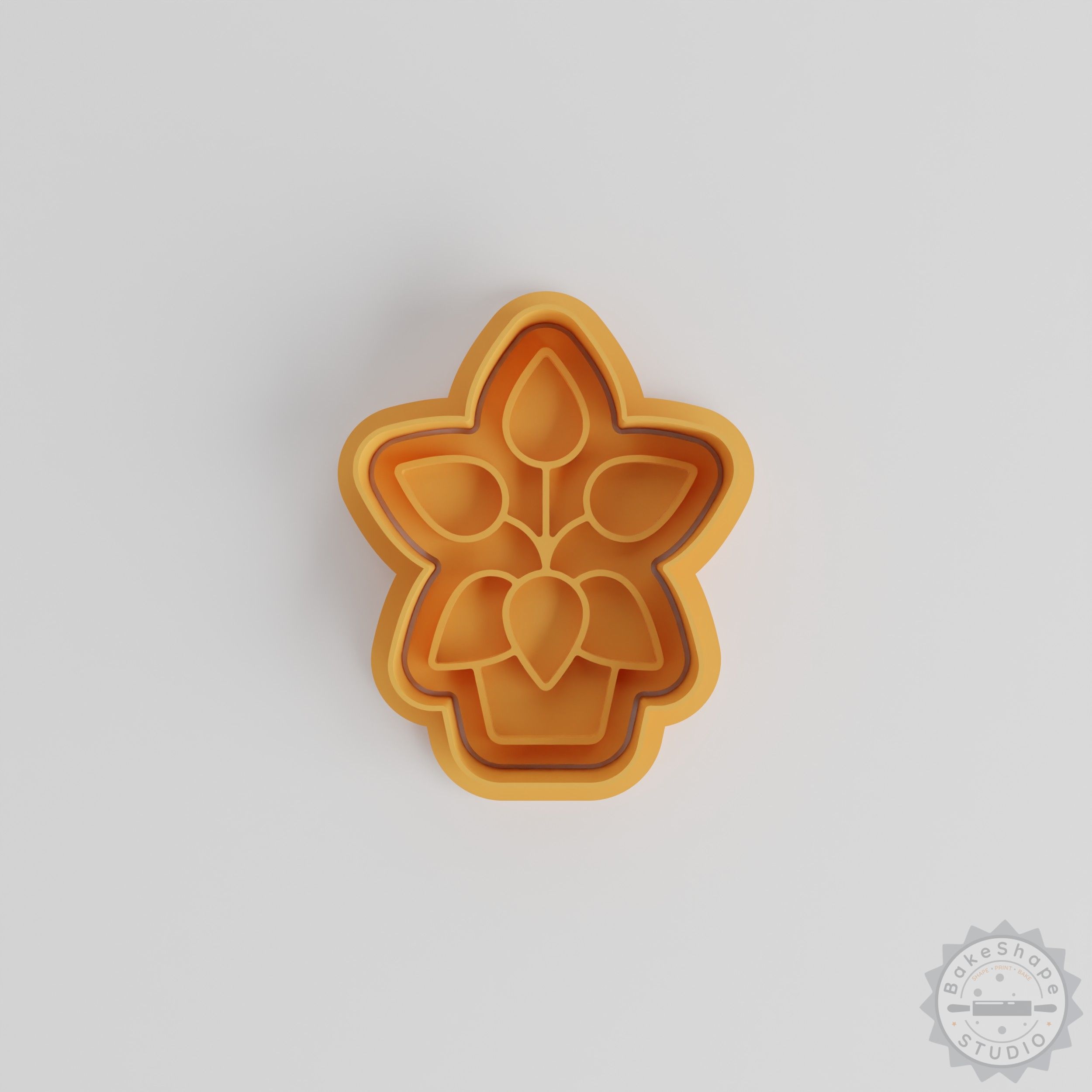 Peperomia Shape Cutter & Stamp Set, Perfect for Cookies and Fondant, 6-Piece 3 Sizes S/M/L