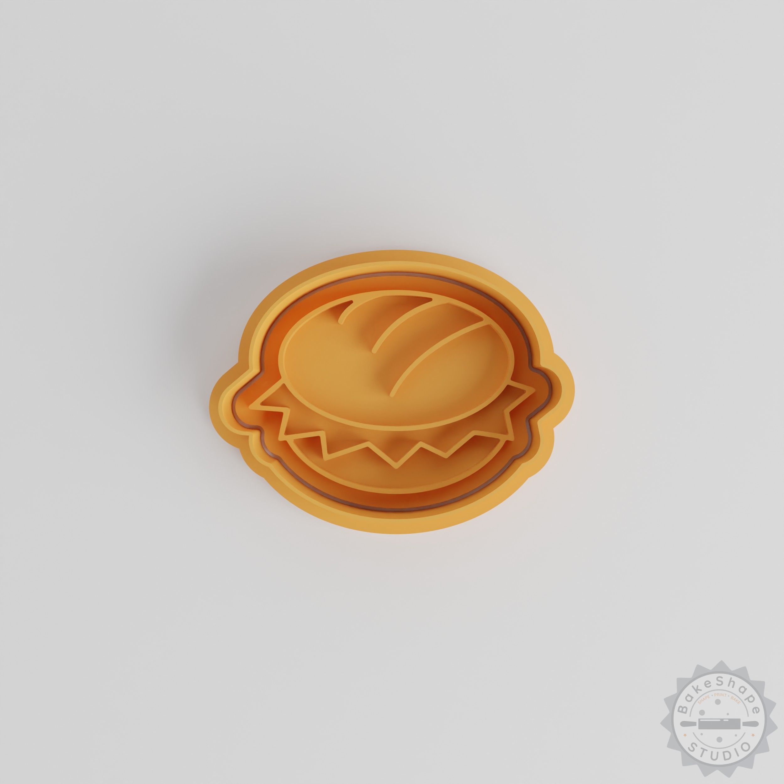 Hamburger Shape Cutter and Stamp Set, Perfect for Cookies and Fondant, 6-Piece S/M/L Sizes