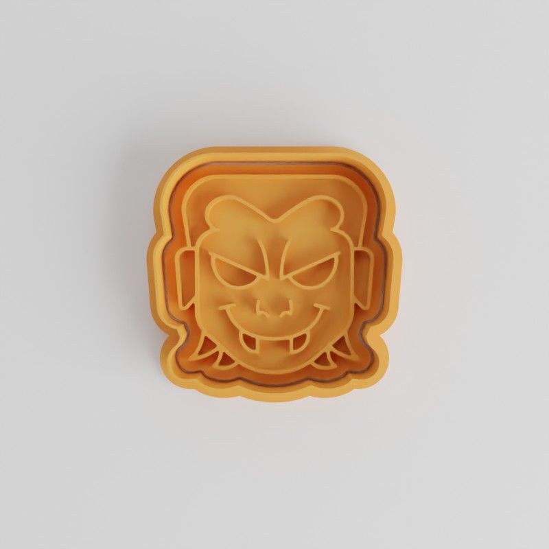 Vampire Boy Cookie Cutter and Stamp Set, Shapes for Fondant, Halloween, S/M/L