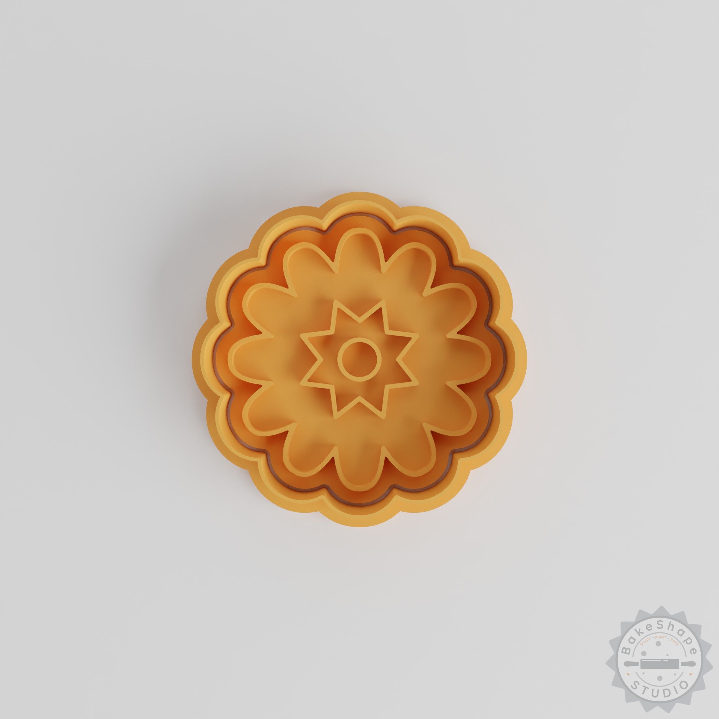 Daisy Flower Shape Cutter and Stamp Set, Perfect for Cookies and Fondant, 6-Piece, S/M/L Sizes