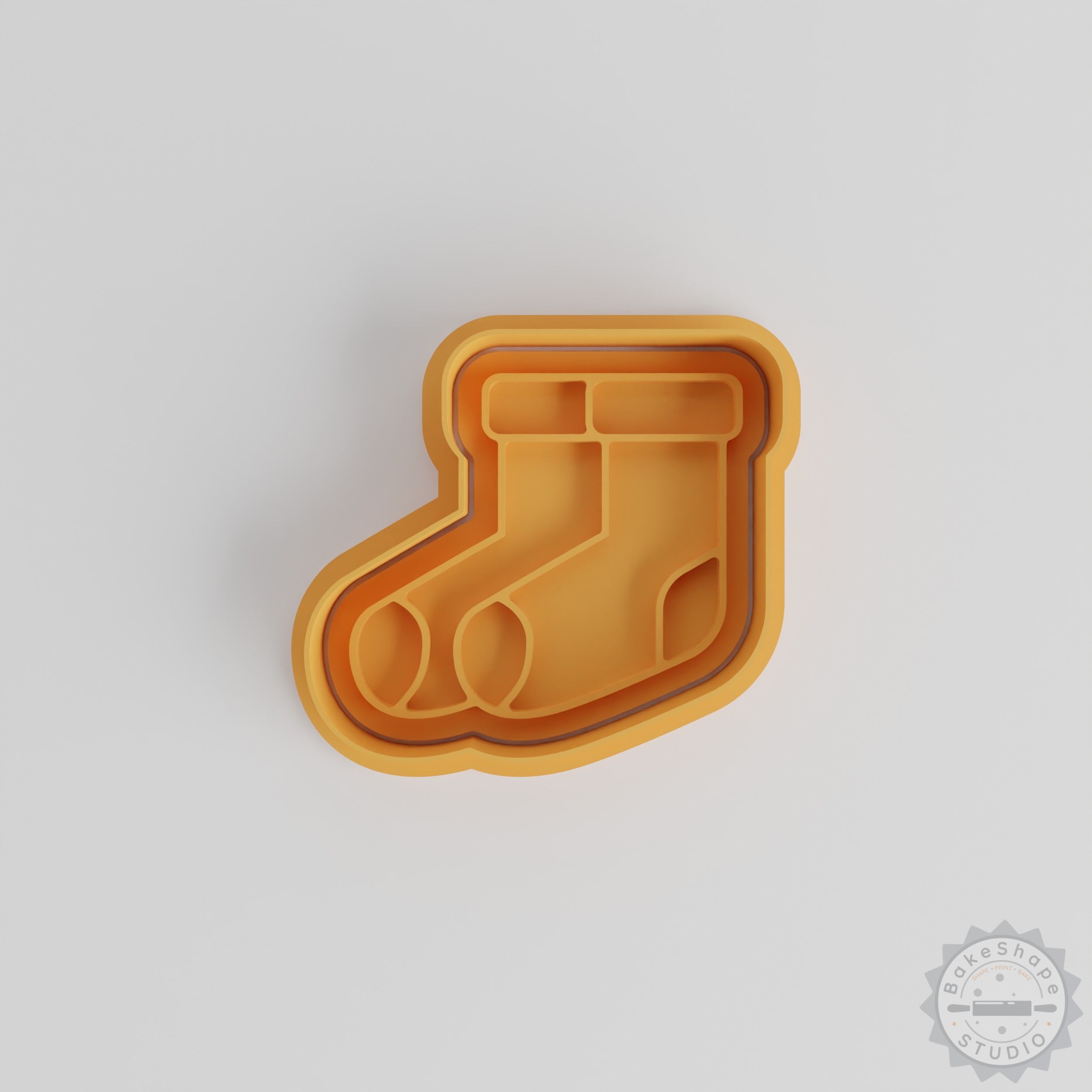 Christmas Sock Cookie Cutter & Stamp Set, Festive Holiday Baking, 6 Pieces, S/M/L Sizes