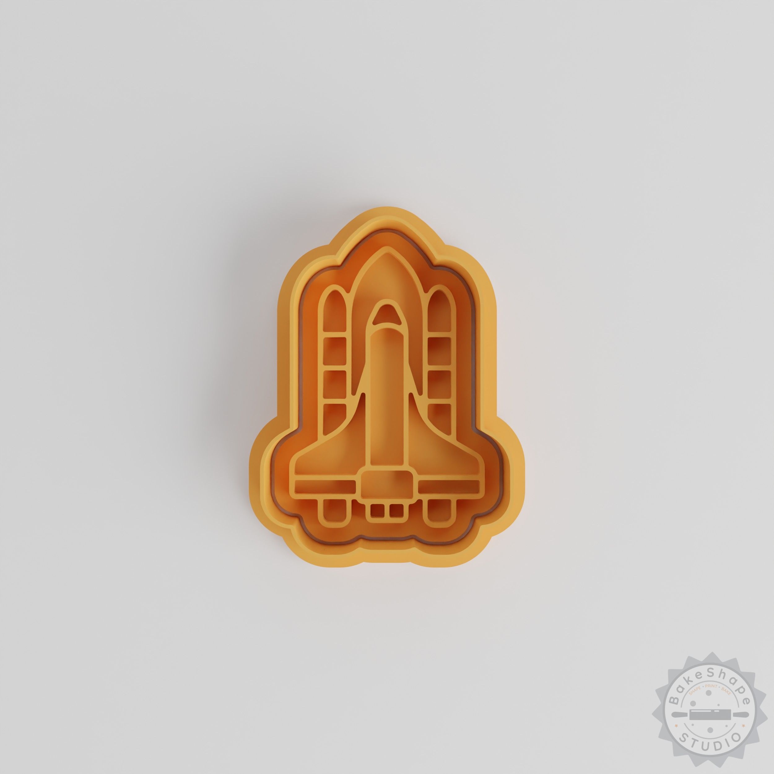 Rocket Shape Cutter & Stamp Set, 6-Piece, Space Cookie Fondant Tools, S/M/L Sizes