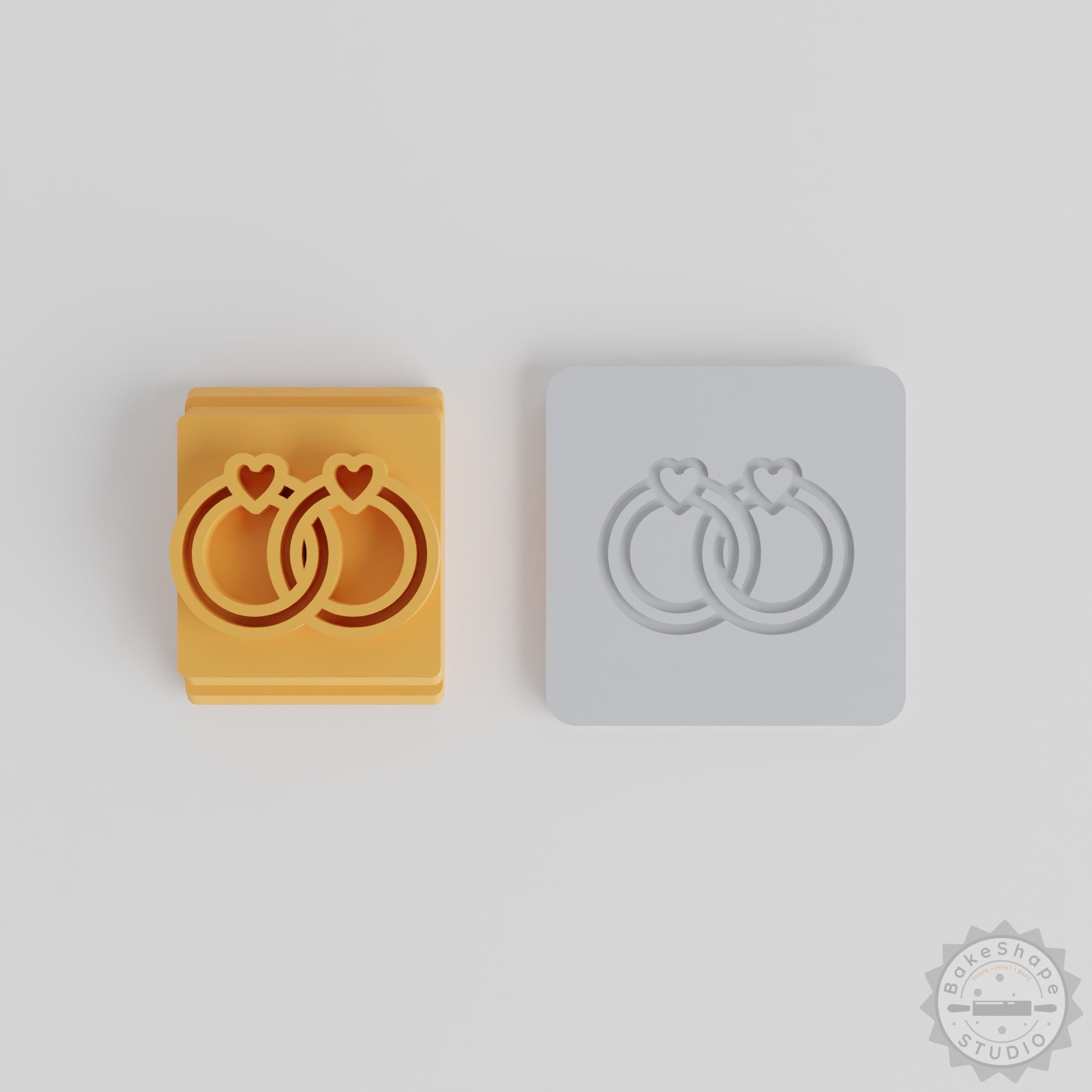Diamond Ring Stamp Set, 5 Sizes, Perfect for Clay, Cookie, Fondant Designs