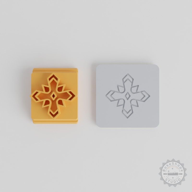 Blade Stamp Tile Set, 5 Designs for Clay & Cookies, Medieval Sword Motif, 20-40mm Sizes
