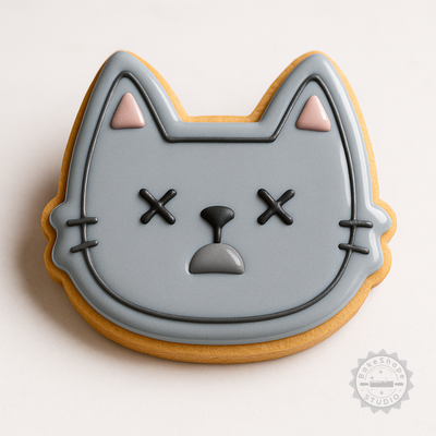Decorated example 1 of Dead Shape Cutter and Stamp Set, Perfect for Cookies and Fondant, Includes 6 Pieces in S/M/L Sizes