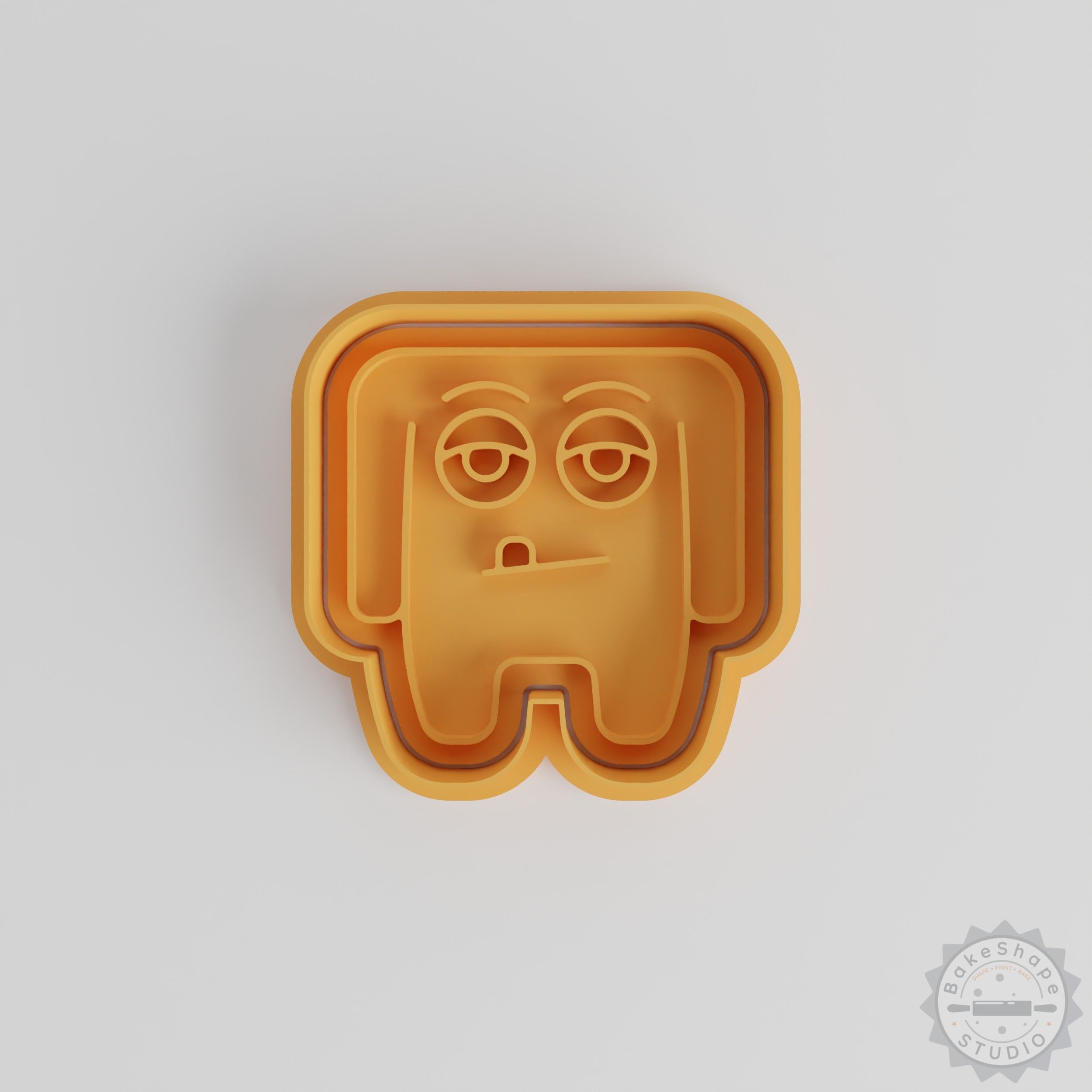 High Shoulders Monster Cookie Cutter & Stamp Set, Cartoon Beast Baking Tools, 6-Piece