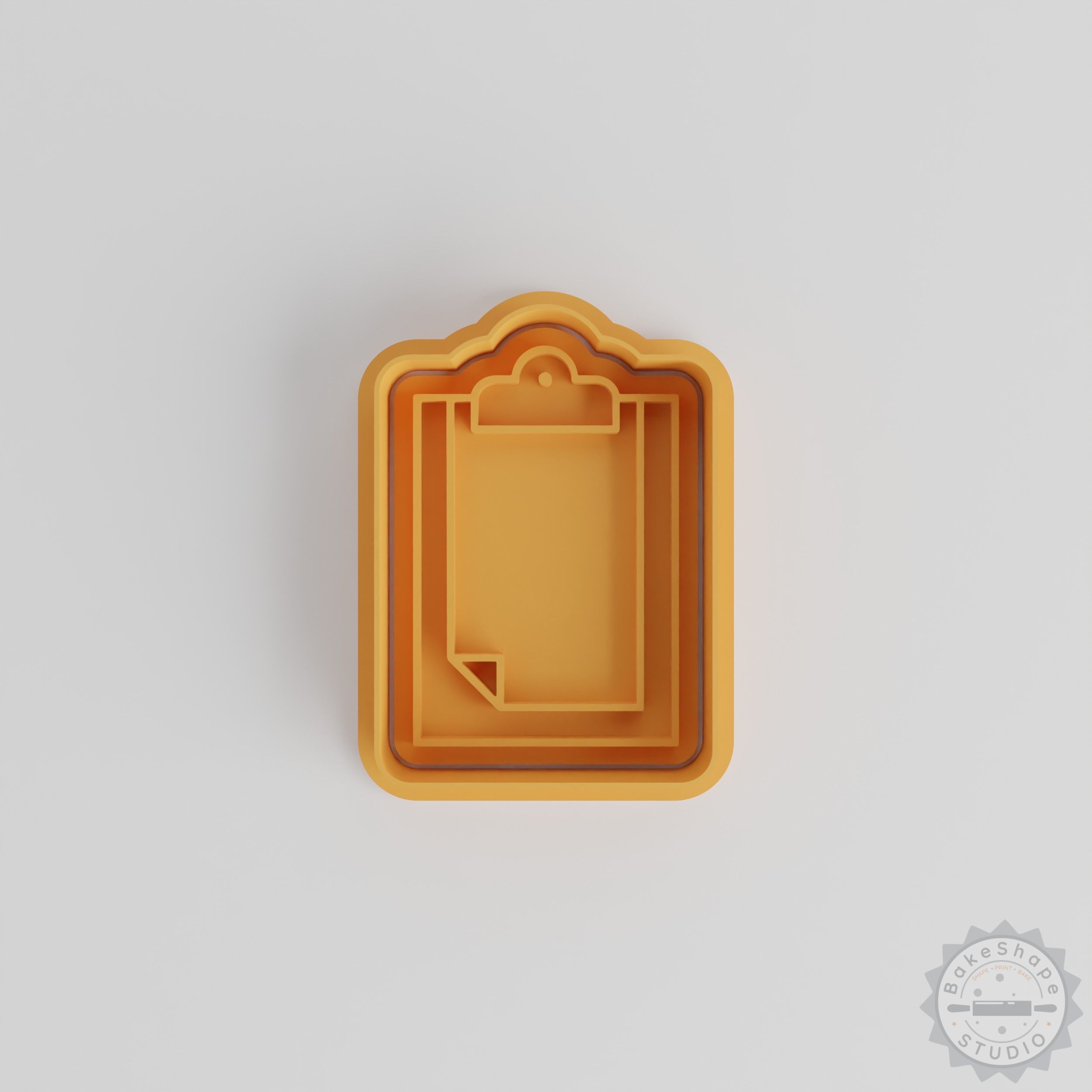 Clipboard Shape Cutter and Stamp Set, Perfect for Cookies and Fondant, S/M/L Sizes, 6 Pieces