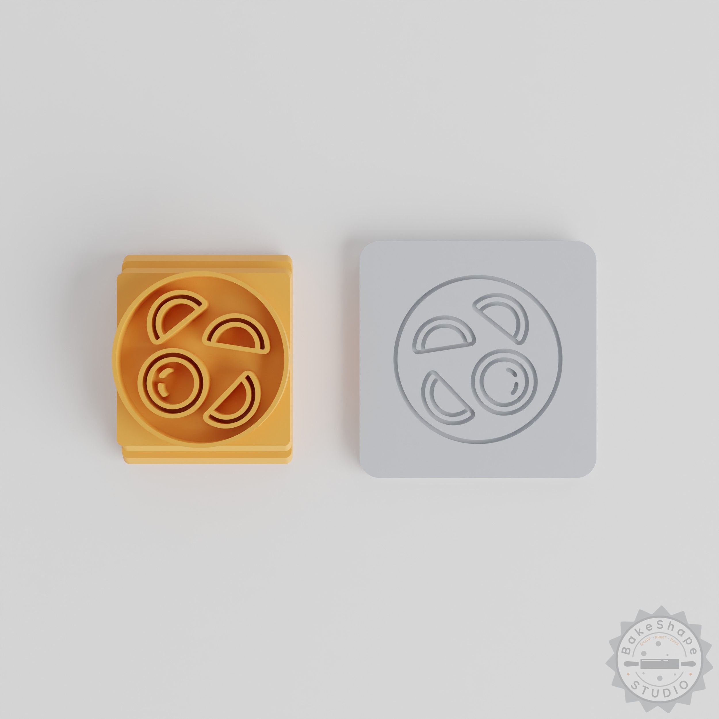 Yum Cha Stamp Tile Set for Clay, Cookies, Fondant, 5 Sizes, Asian Dumpling Design