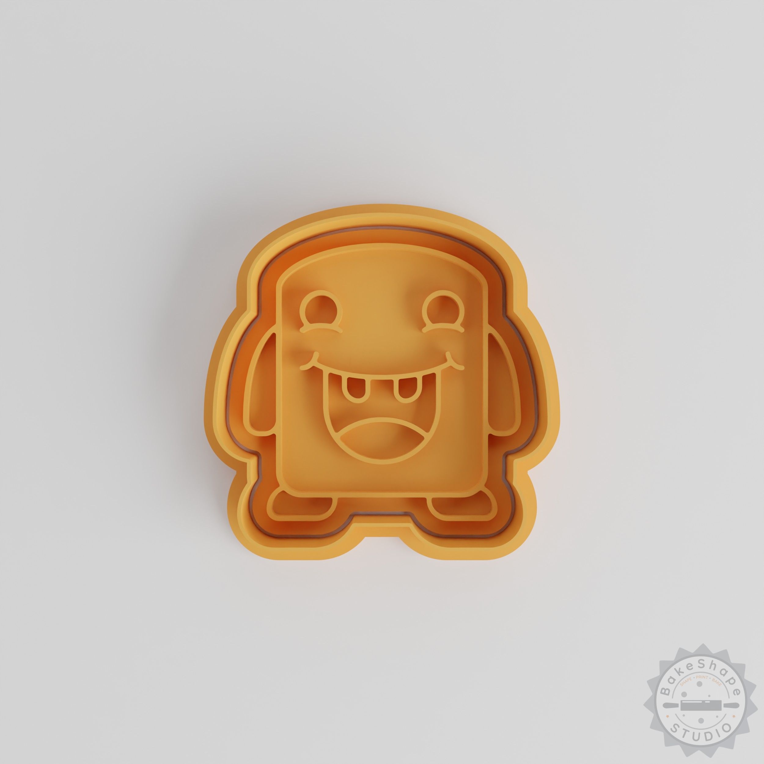 Square Big Mouth Monster Cookie Cutter & Stamp Set, 6-Piece, Fun Baking Decor