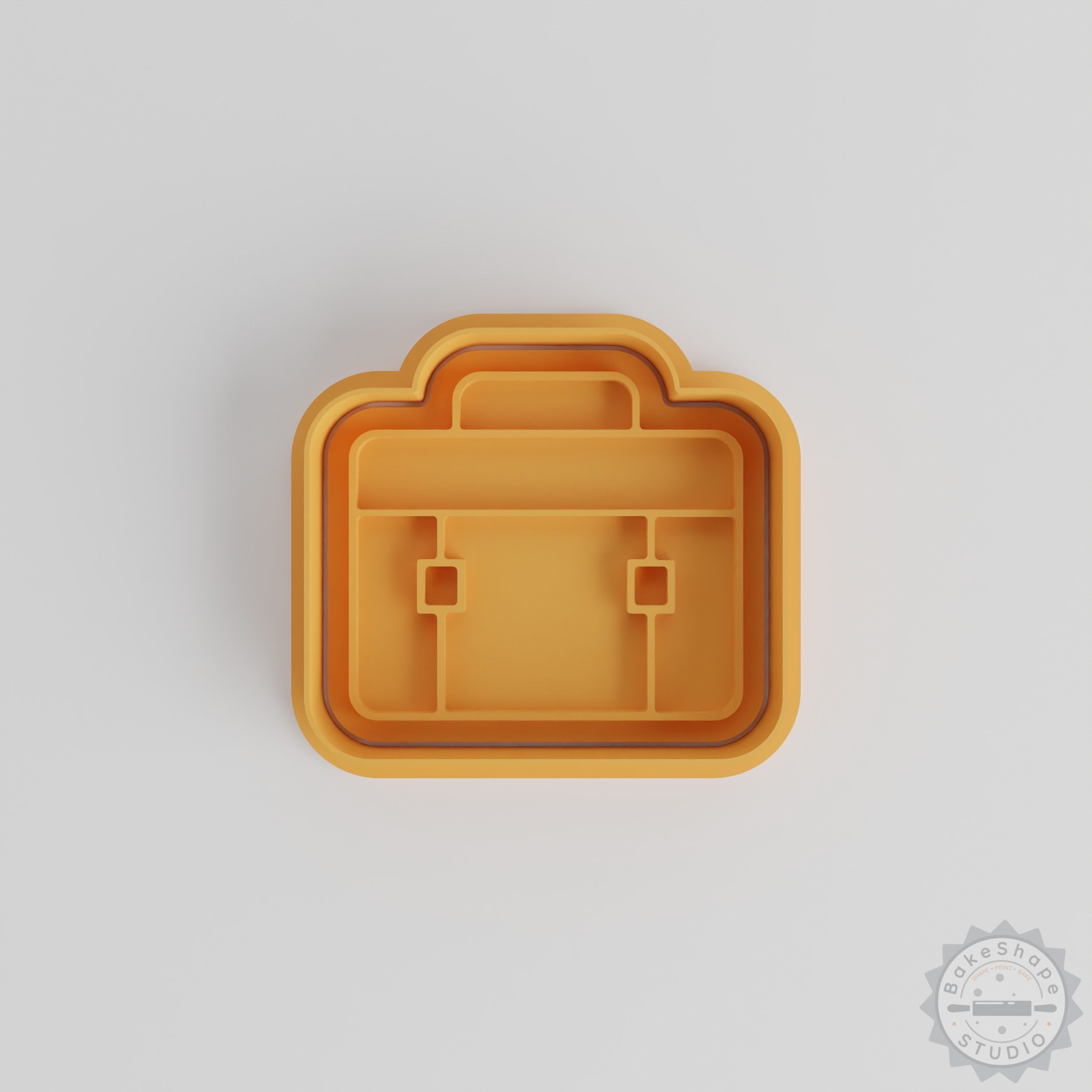 Briefcase Cookie Cutter & Stamp Set, Perfect for Cookies & Fondant, Includes 6 Pieces in S/M/L Sizes