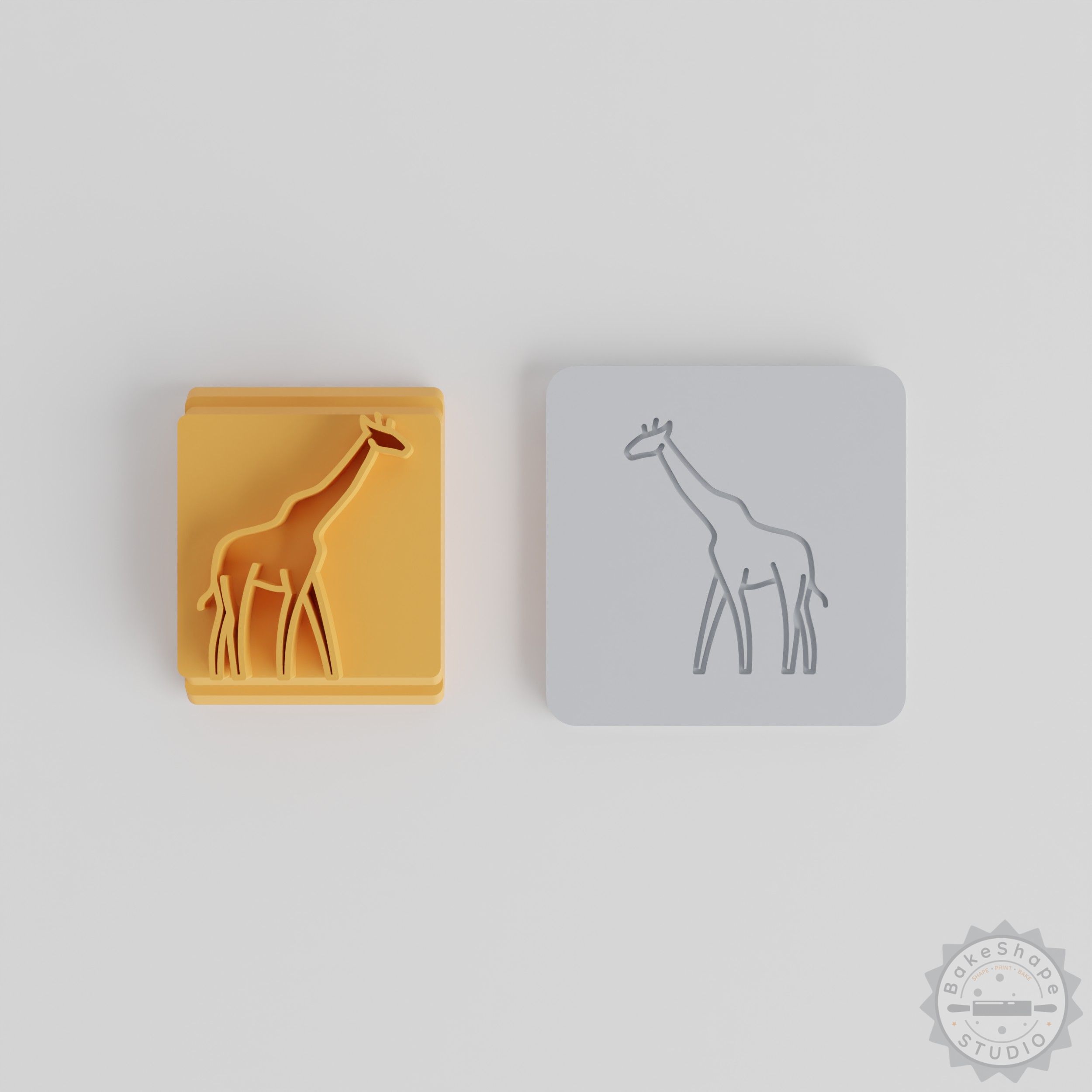 Giraffe Stamp Tile Set, 5 Sizes 20-40mm, Perfect for Clay, Cookies, and Fondant