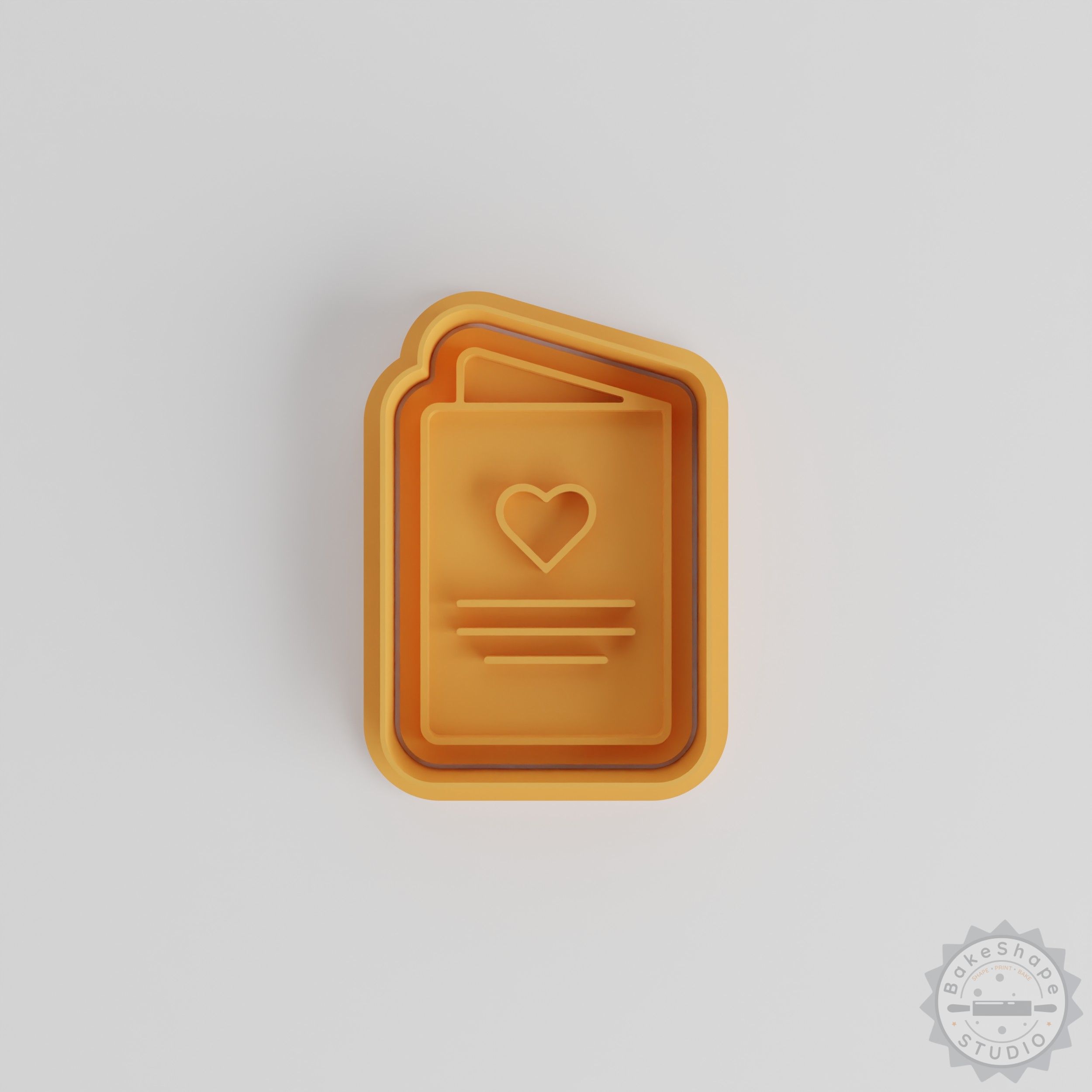 Love Card Shape Cutter and Stamp Set, Perfect for Cookies and Fondant, 6-Piece Set