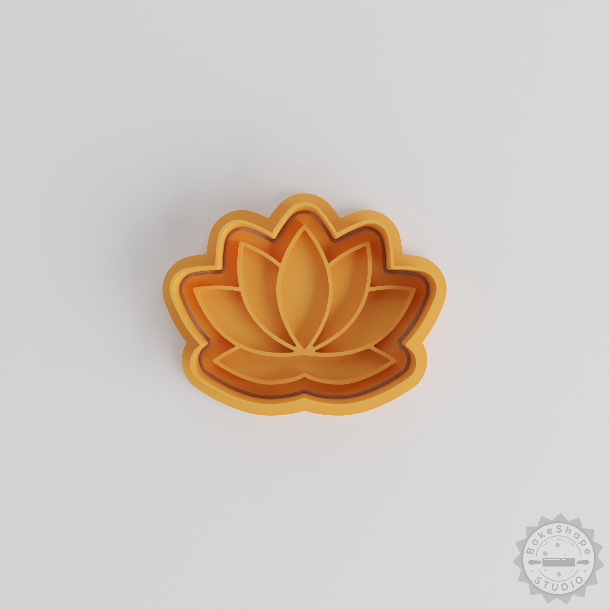 Lotus Shape Cutter and Stamp Set, 6-Piece Cookie and Fondant Decorating Tools, S/M/L Sizes, Sacred Flower Design