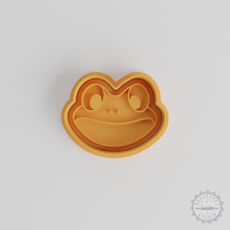 Frog Shape Cutter and Stamp Set, Perfect for Cookies & Fondant, 6-Piece, Multiple Sizes