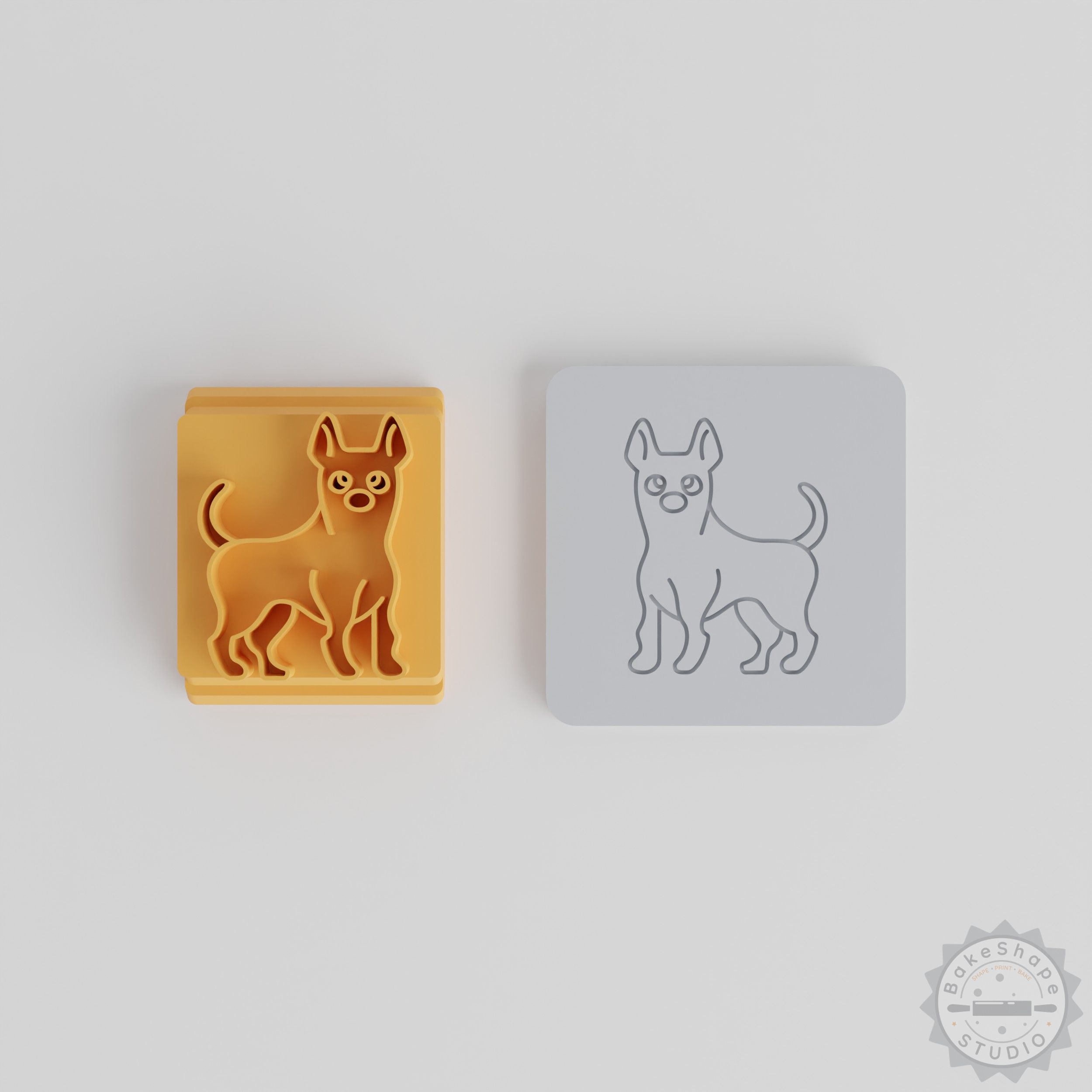 Thai Ridgeback Dog Stamp Tile Set, 5 Sizes: 20-40mm, Perfect for Clay, Cookie, Fondant Art