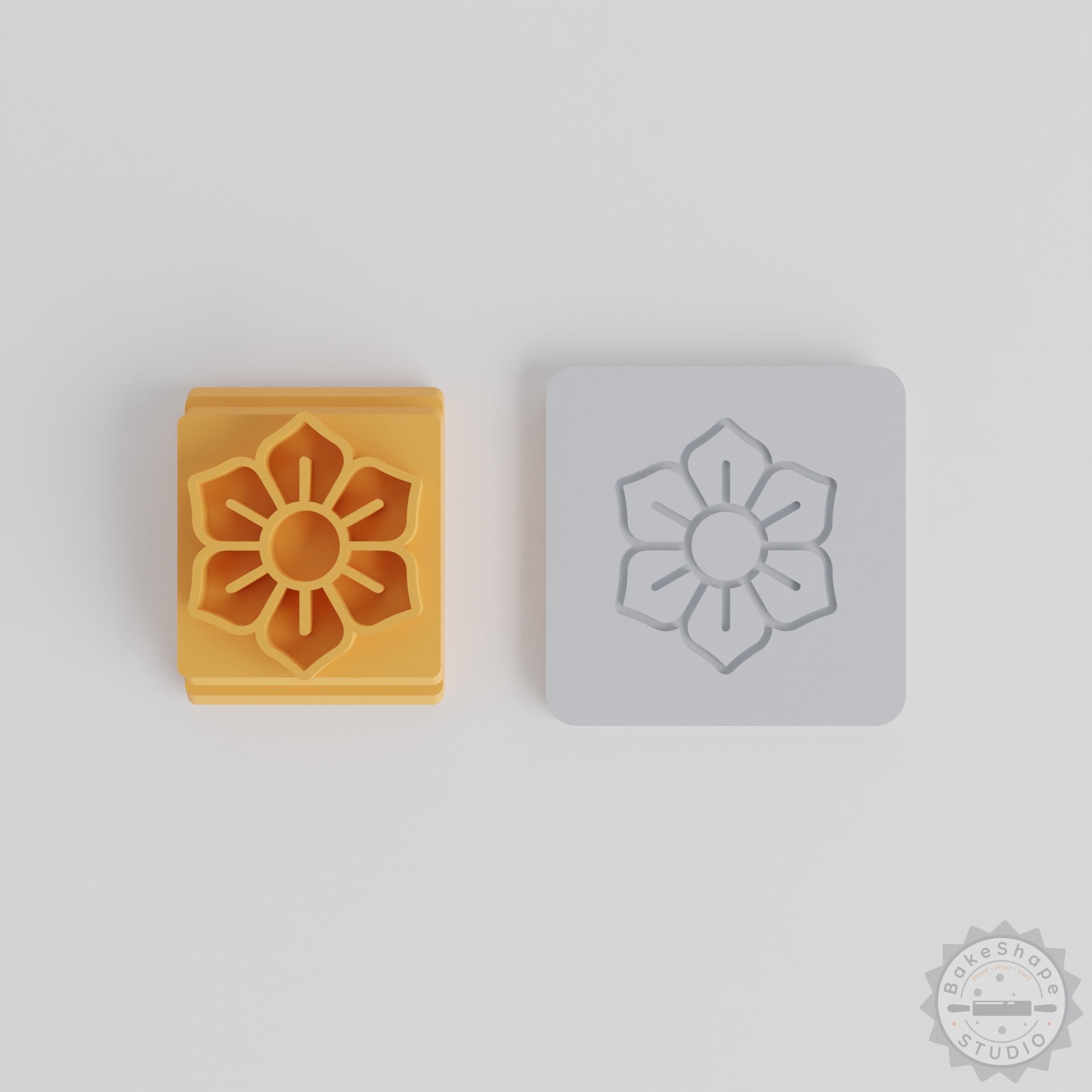 Open Lilly Stamp Tile Set, 5 Sizes, Perfect for Clay, Cookies, Fondant