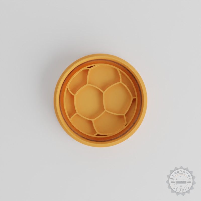 Football Shape Cutter & Stamp Set, Perfect for Cookies & Fondant, 6-Pcs 3 Sizes - Sport, Game, Goal