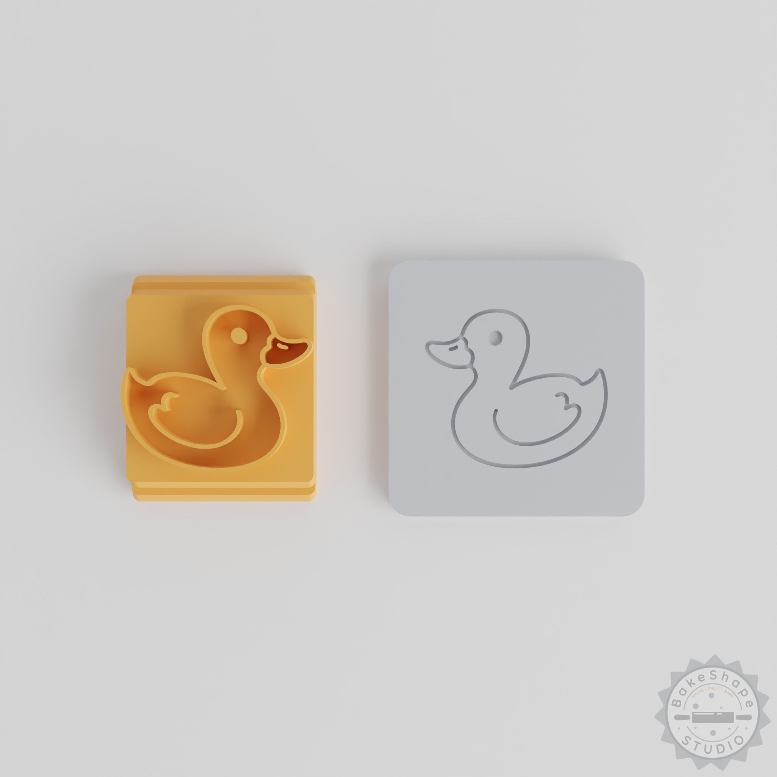 Duck Stamp Tile Set for Clay, Cookies & Fondant - 5 Sizes, Animal Design