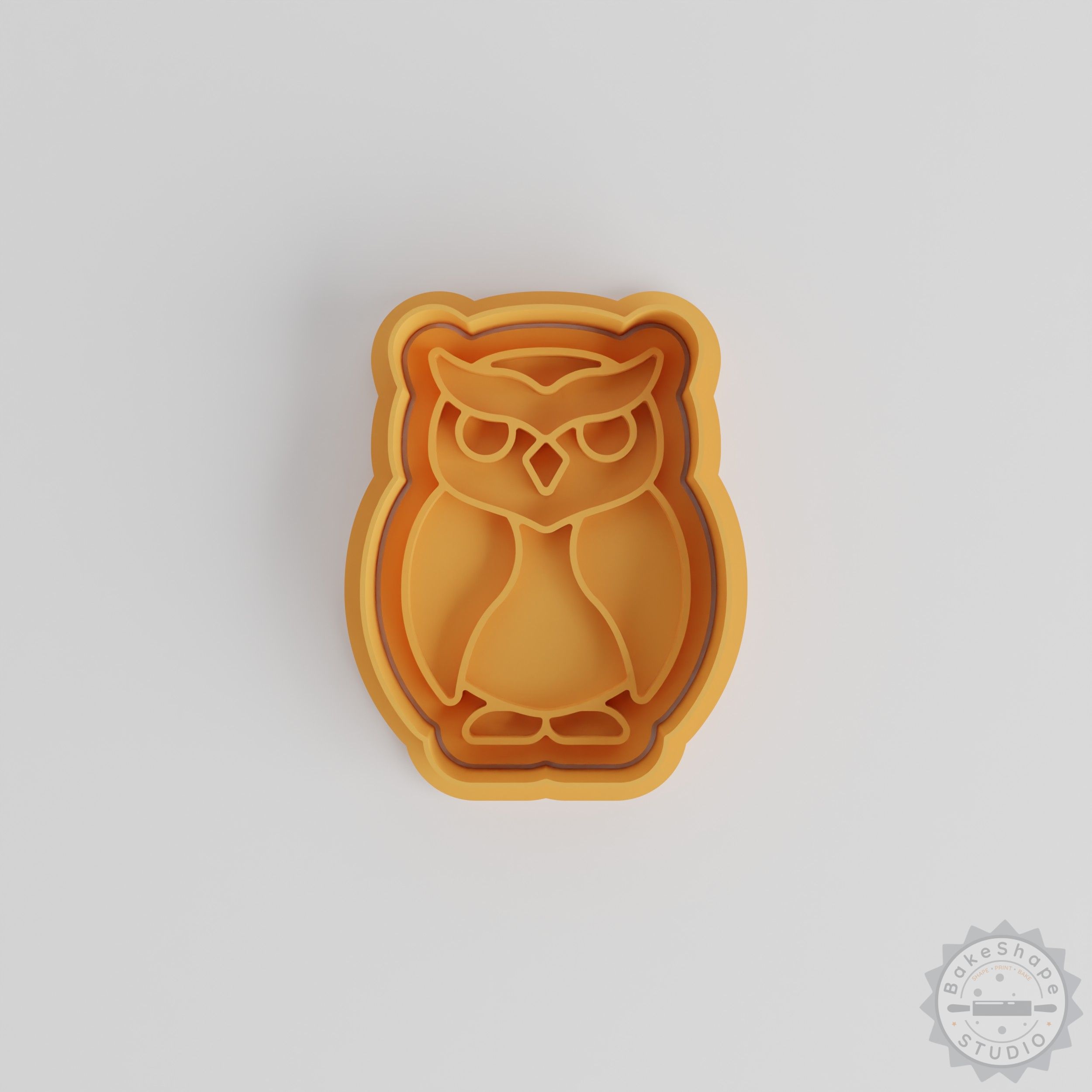 Owl Cookie Cutter and Stamp Set, 6-Piece, Animal Fondant Baking Tools for Spooky, Halloween, Nature Themes