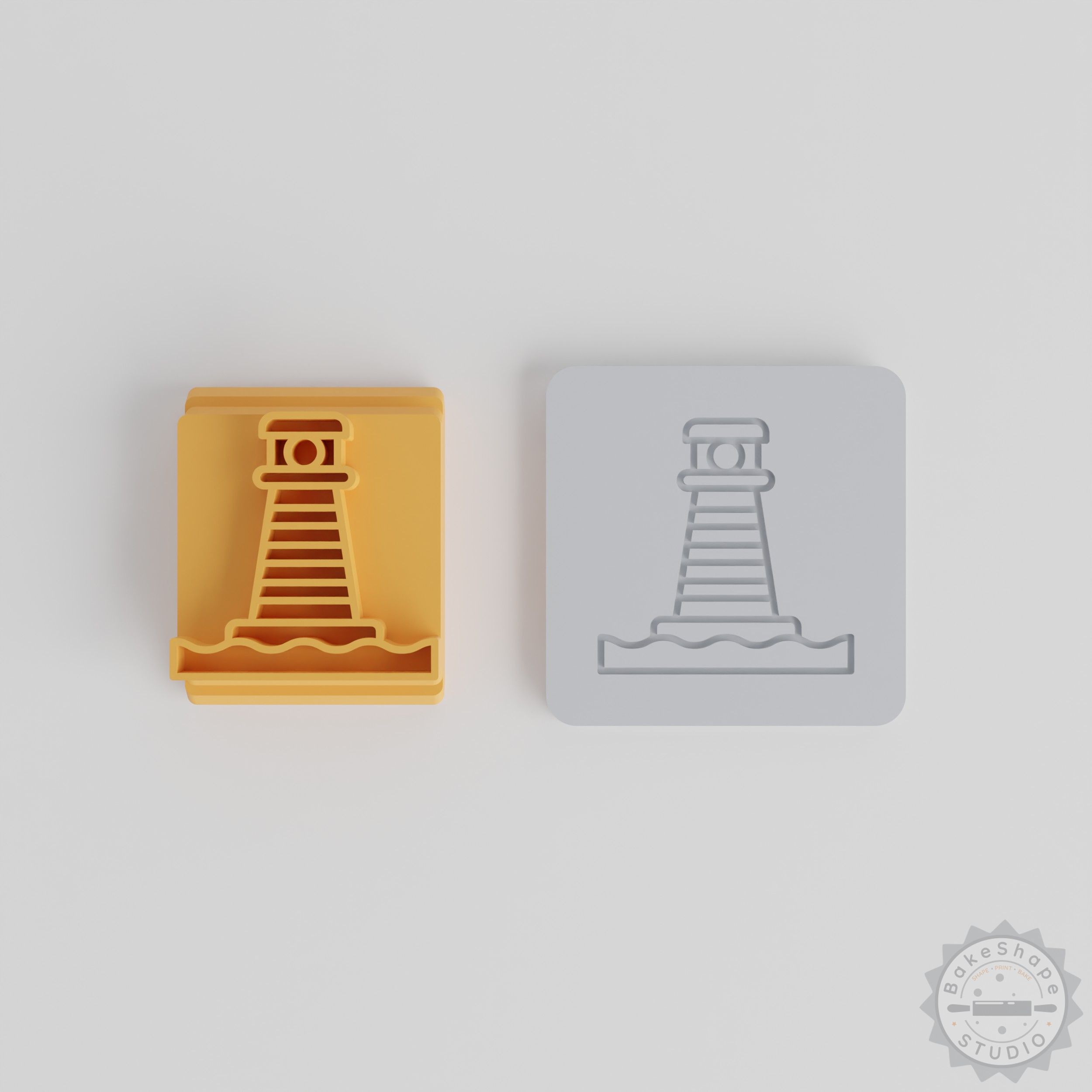 Lighthouse Stamp Tile Set for Clay, Cookies, Fondant – 5 Motif Sizes, Coastal Guide Themes