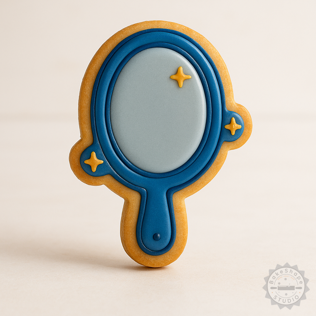 Decorated example 1 of Magic Mirror Set, Cookie & Fondant Cutter, Shape Cutter & Stamp, 3 Sizes S/M/L