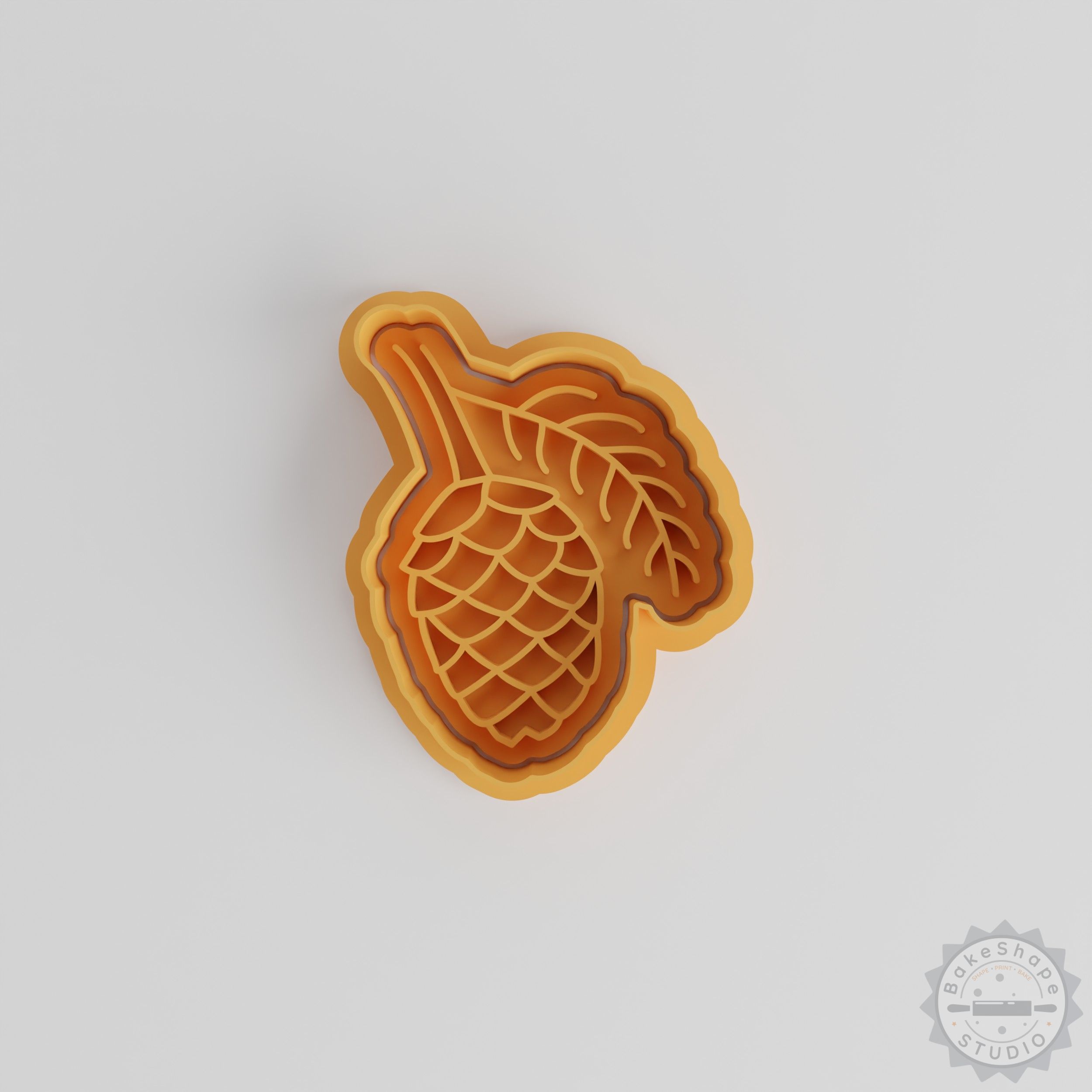 Pine Cone Cookie Cutter and Stamp Set, 6-Piece, Perfect for Fondant, S/M/L Sizes, Christmas Baking Accessory