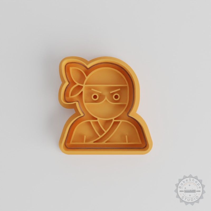Ninja Cookie Cutter & Stamp Set, 6-Piece, S/M/L Shapes, Perfect for Fondant & Cookies