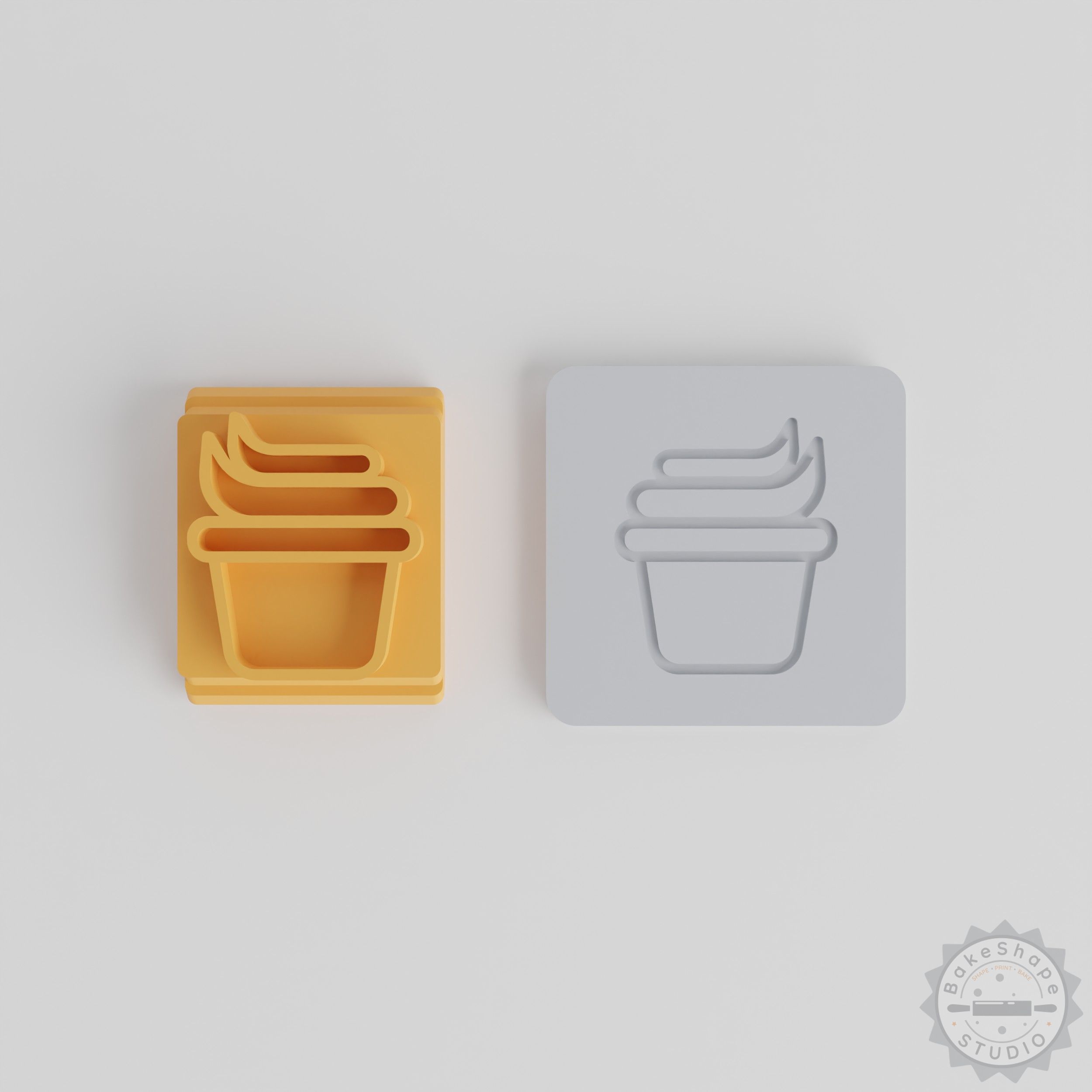 Ice Cream Stamp Tile Set, 5 Sizes for Clay, Cookies, Fondant