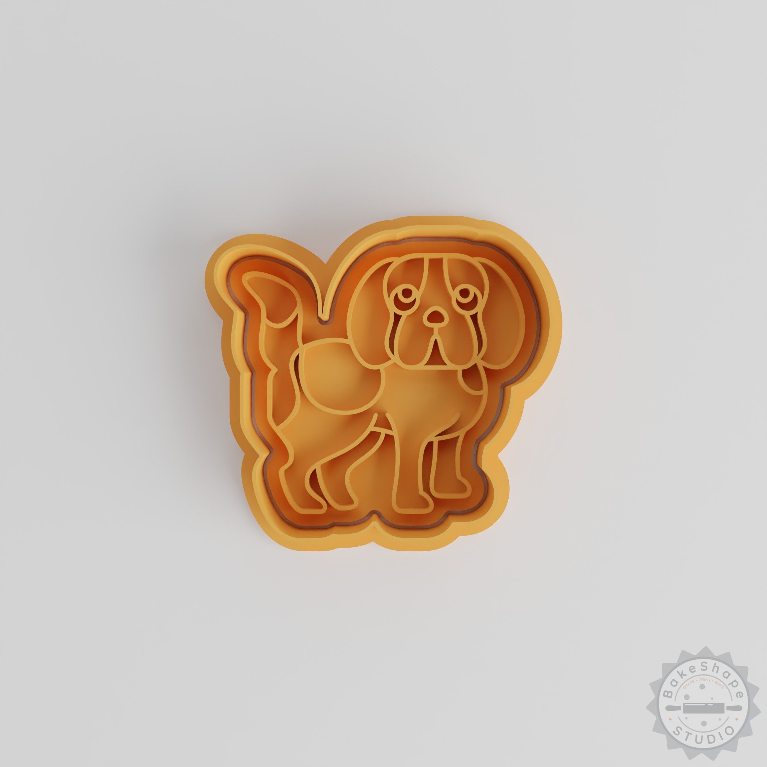 Beagle Cookie Cutter and Stamp Set, 6-Piece, S/M/L Sizes, Dog-Themed Baking Tools